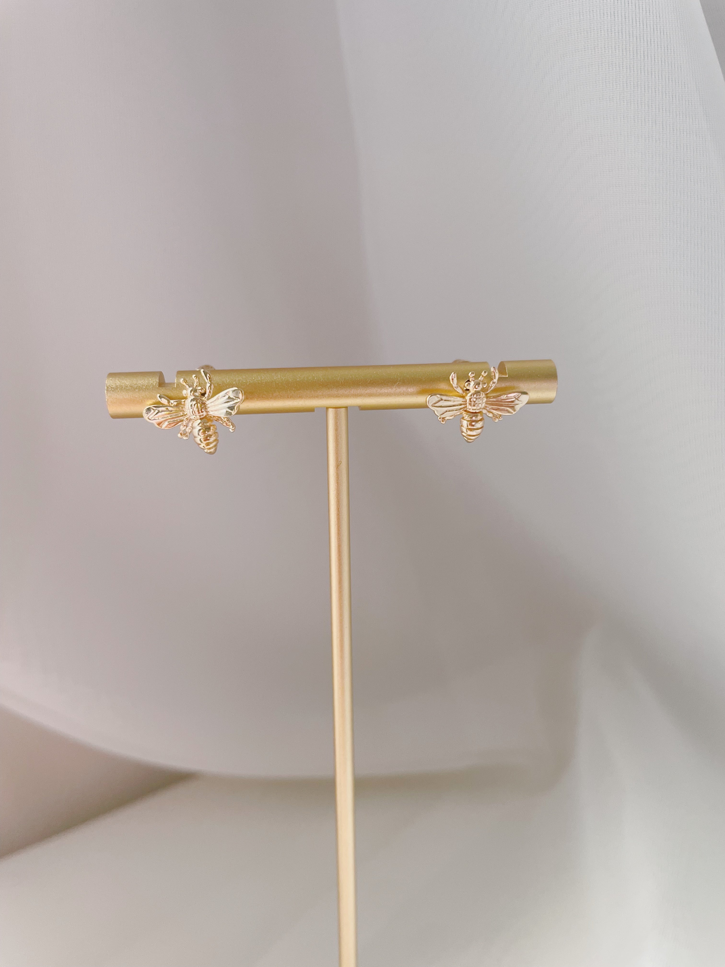 Honey Bee Studs - Gold