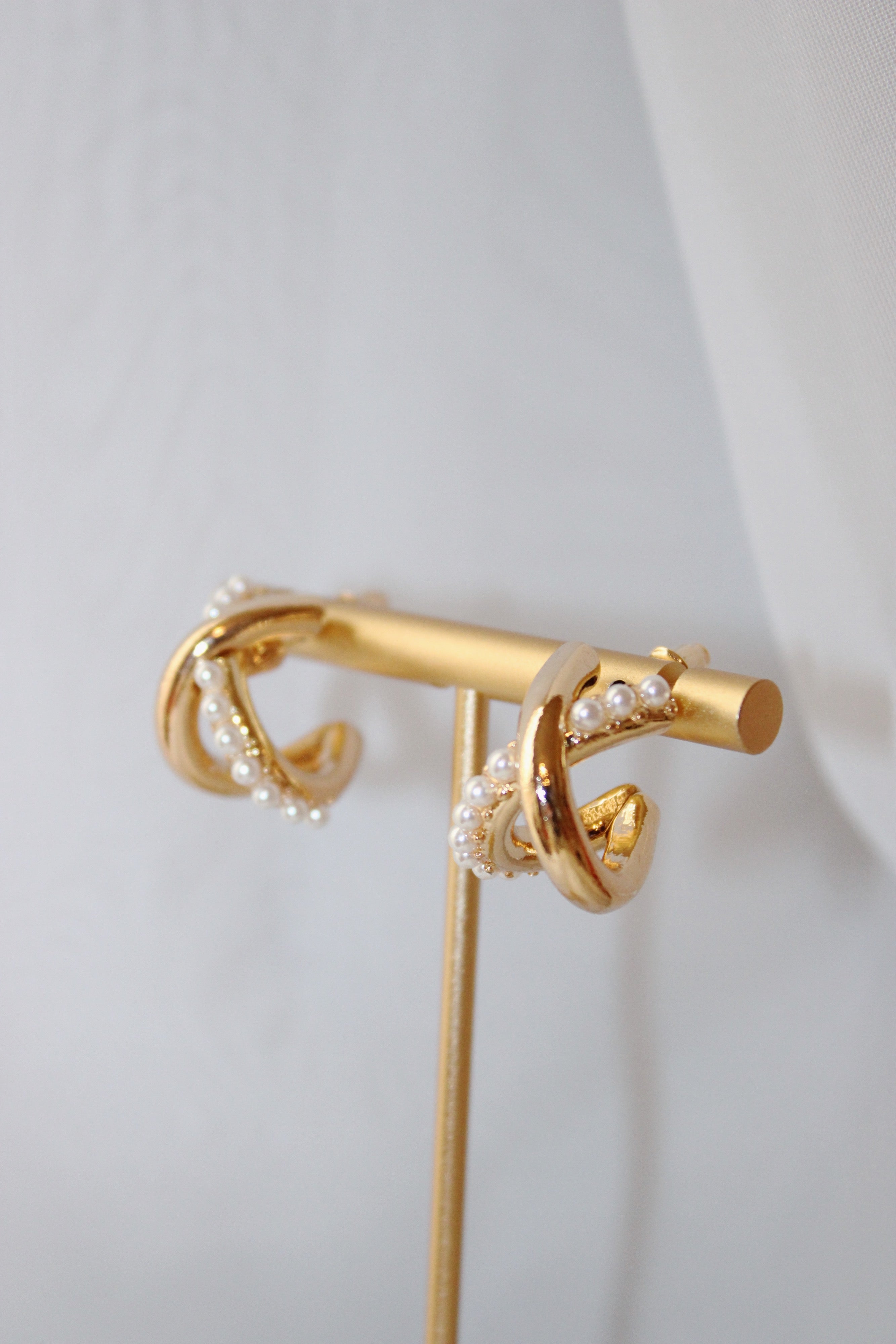 Coleridge Criss Cross Hoop Earrings