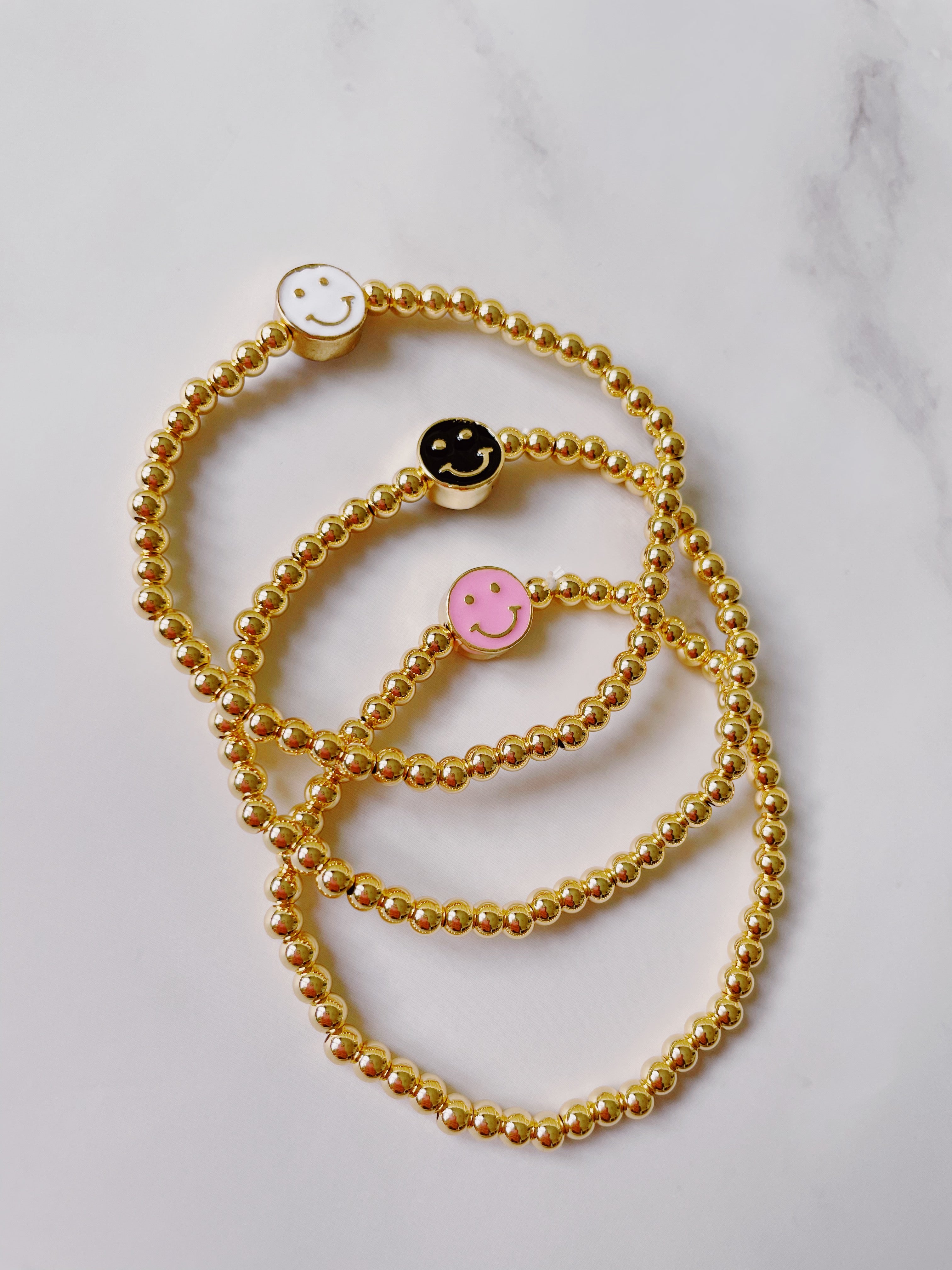 beaded smile bracelet