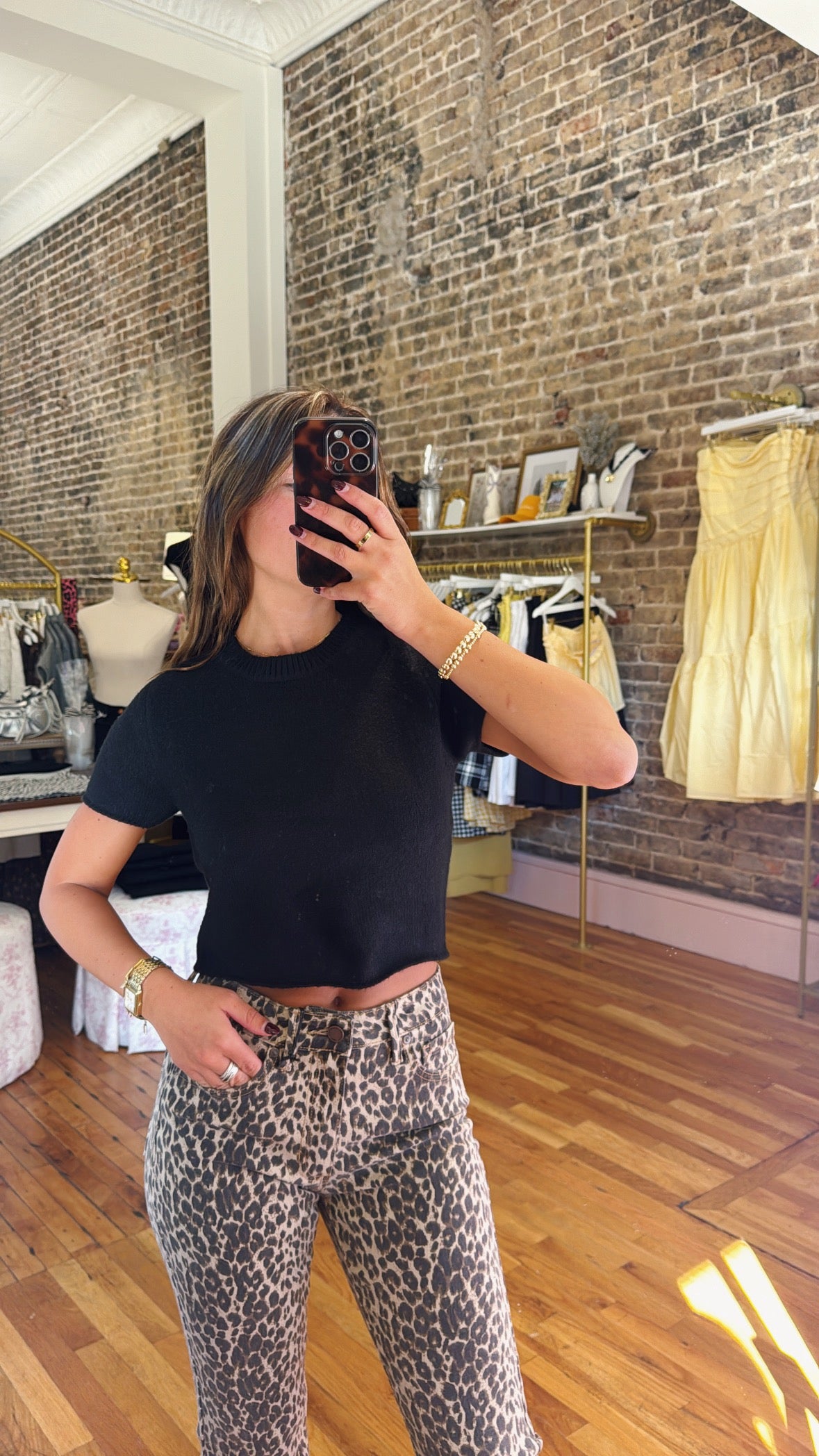Lizzie Sweater Top - Black
