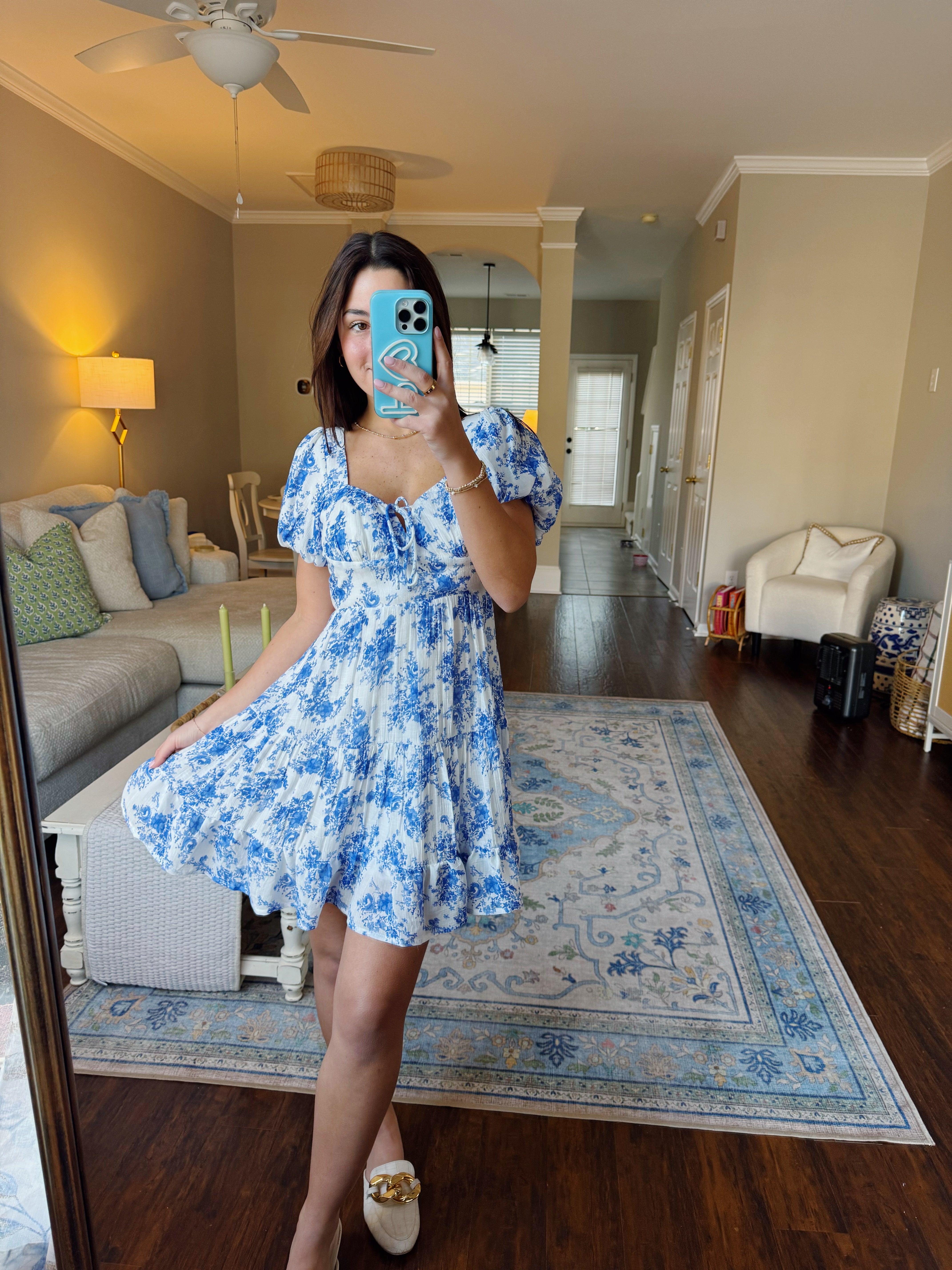 Sadie Dress - Blue Floral