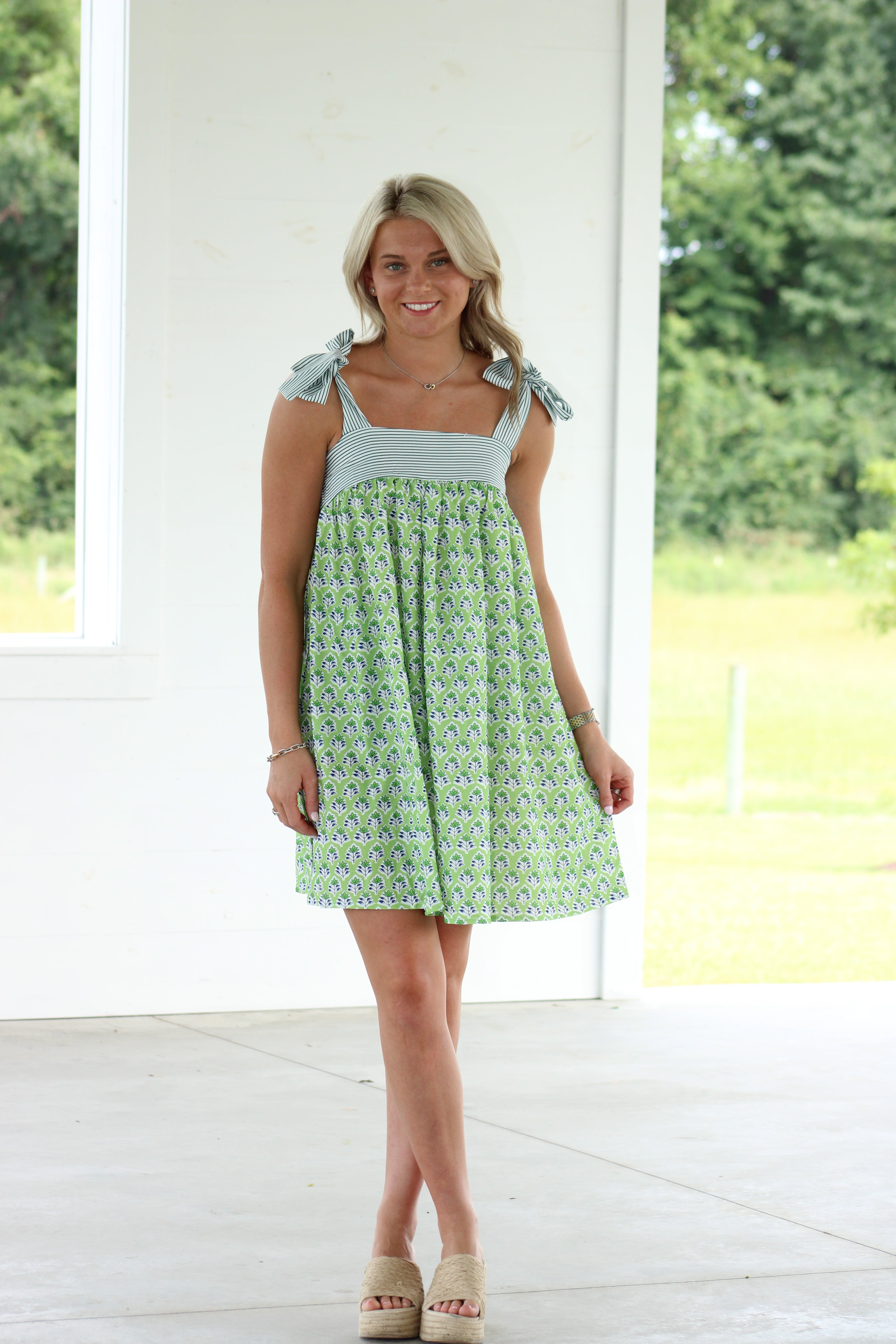 Mary Mini Dress - Green