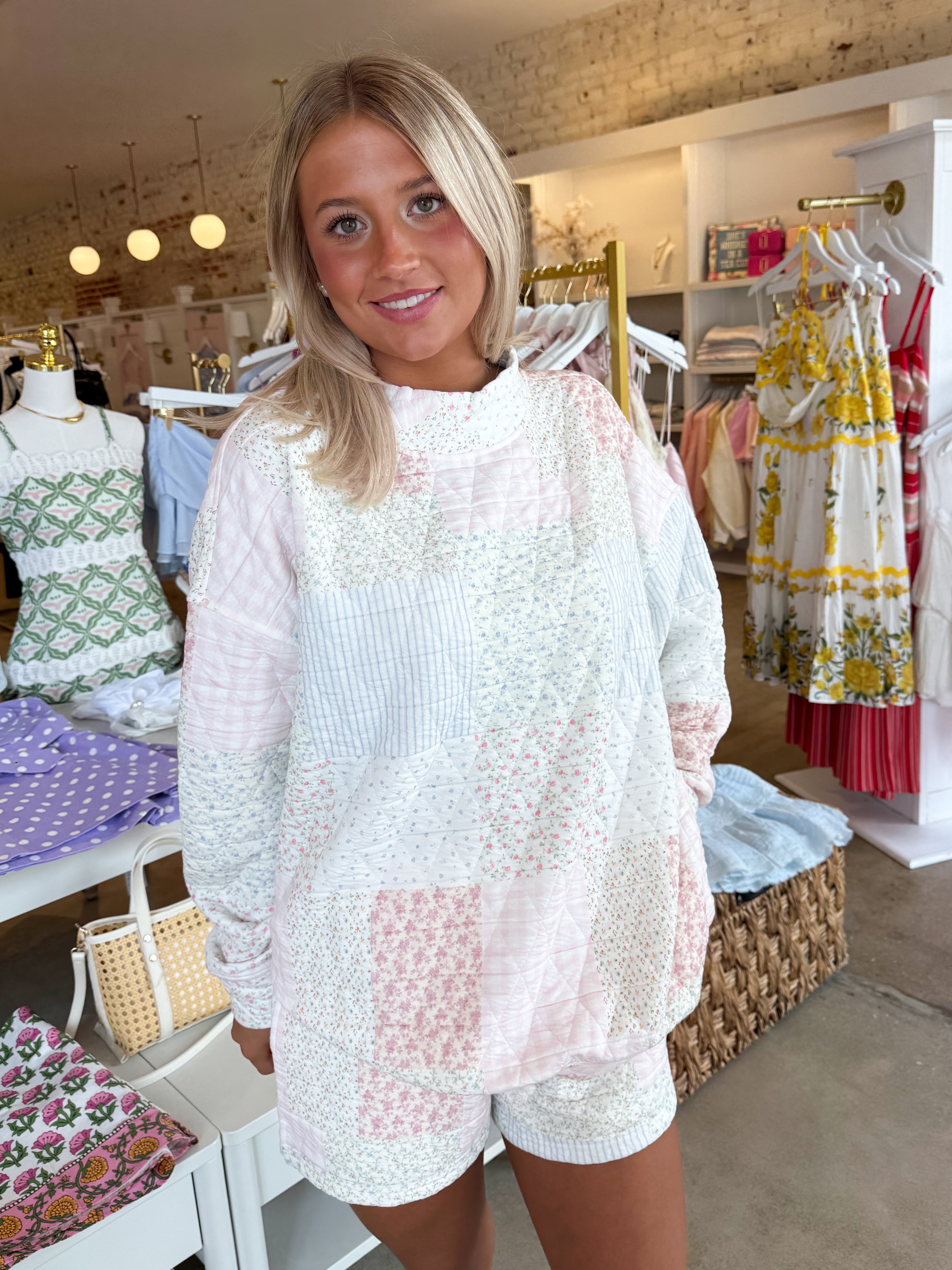 Quilted Pastel Shorts