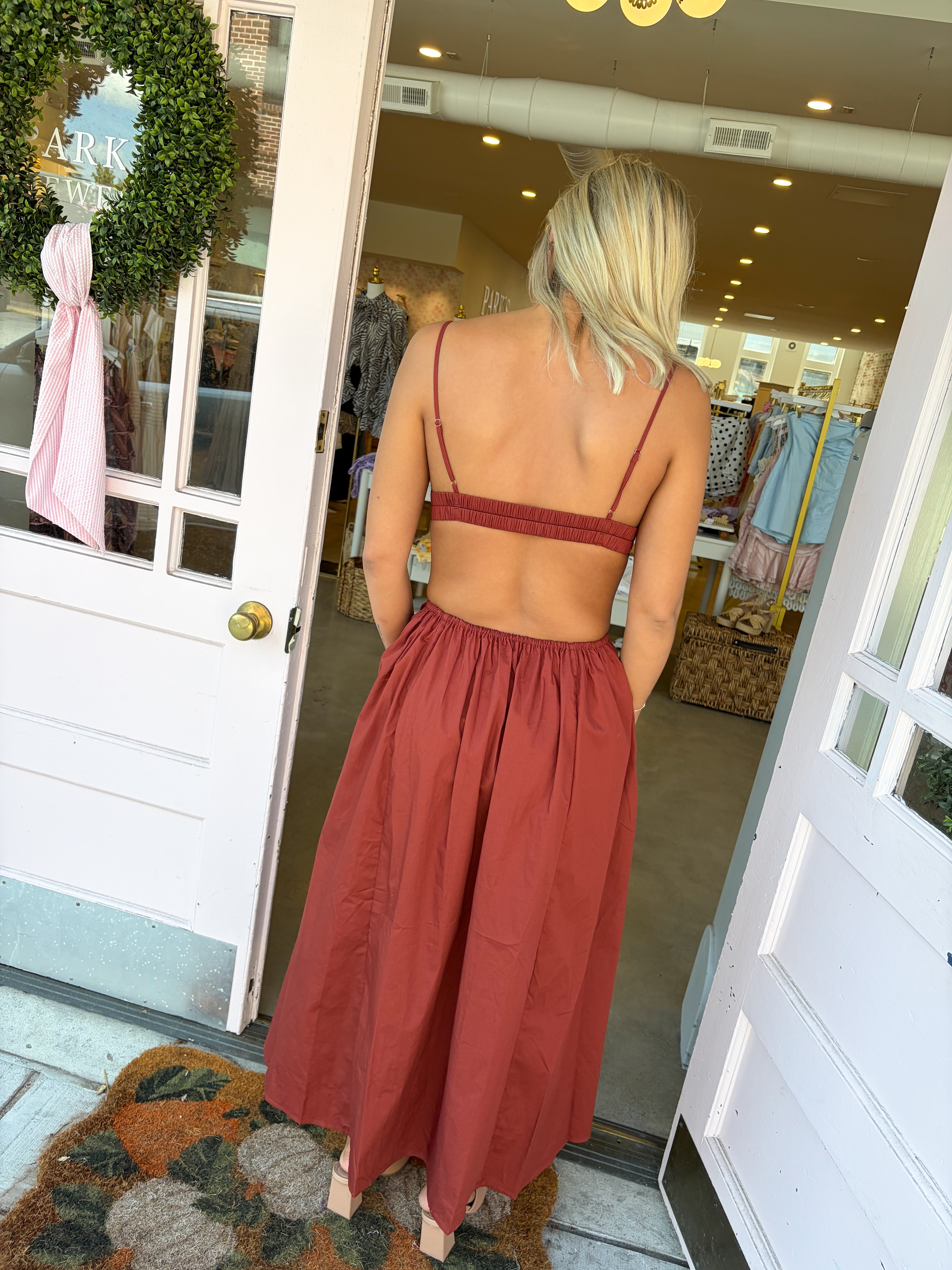 Destene Midi Dress - Cinnamon