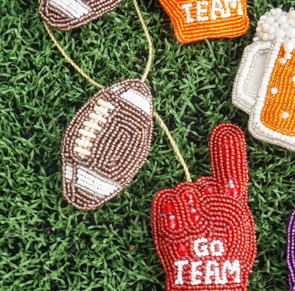 Beaded Gameday Bag Charm