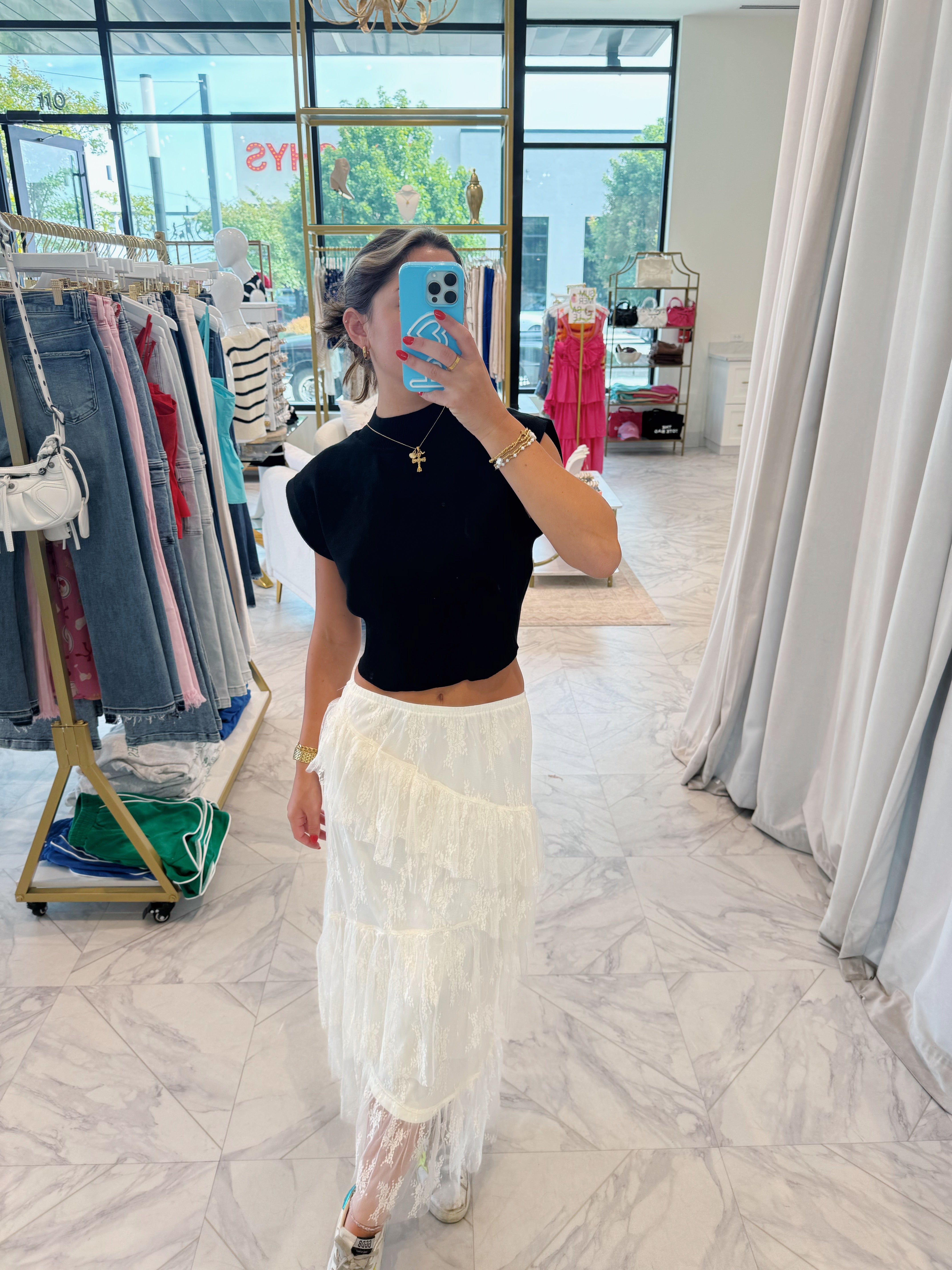 Abbe Midi Skirt - Ivory