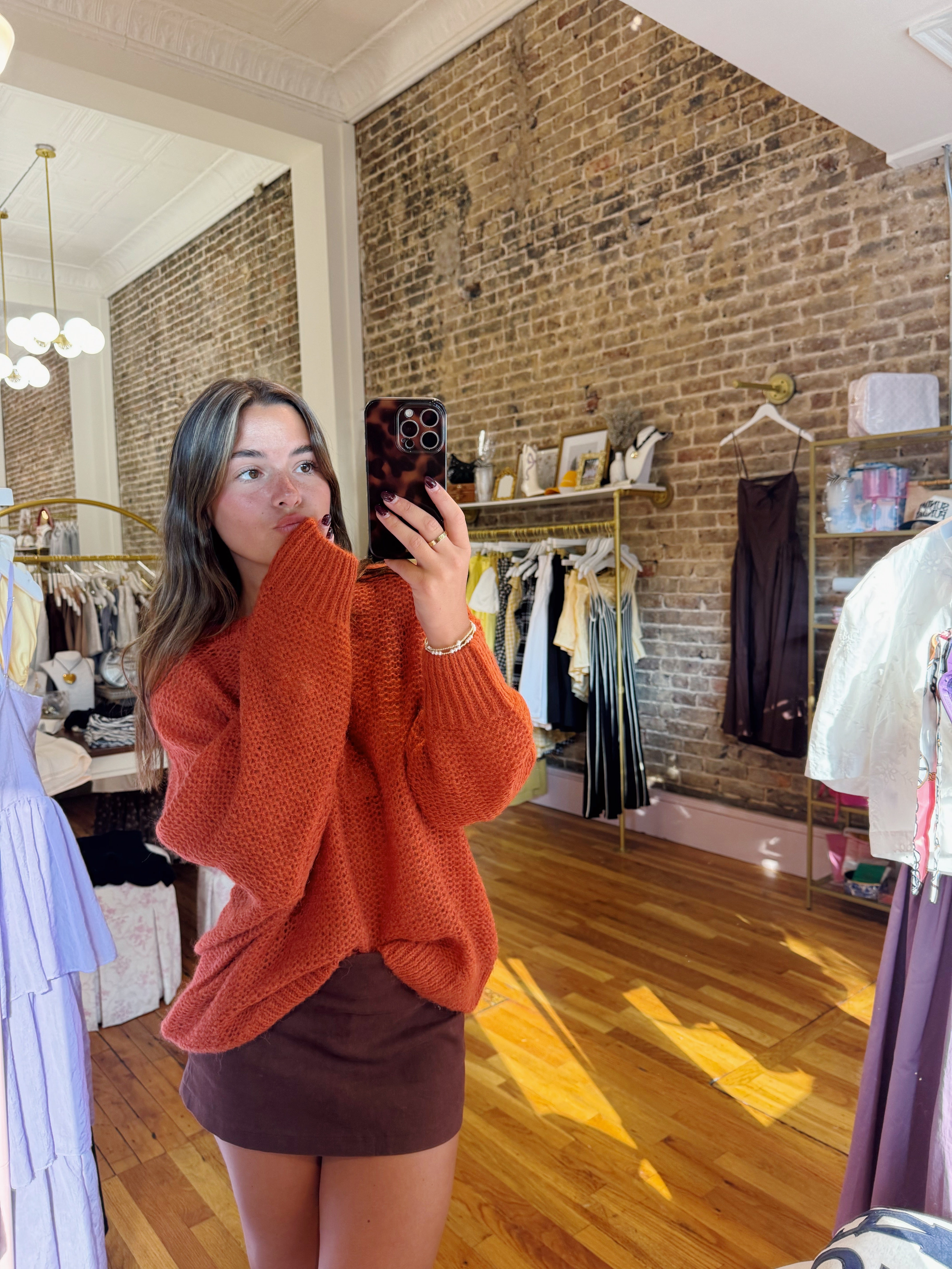Pablo Knit Sweater - Rust