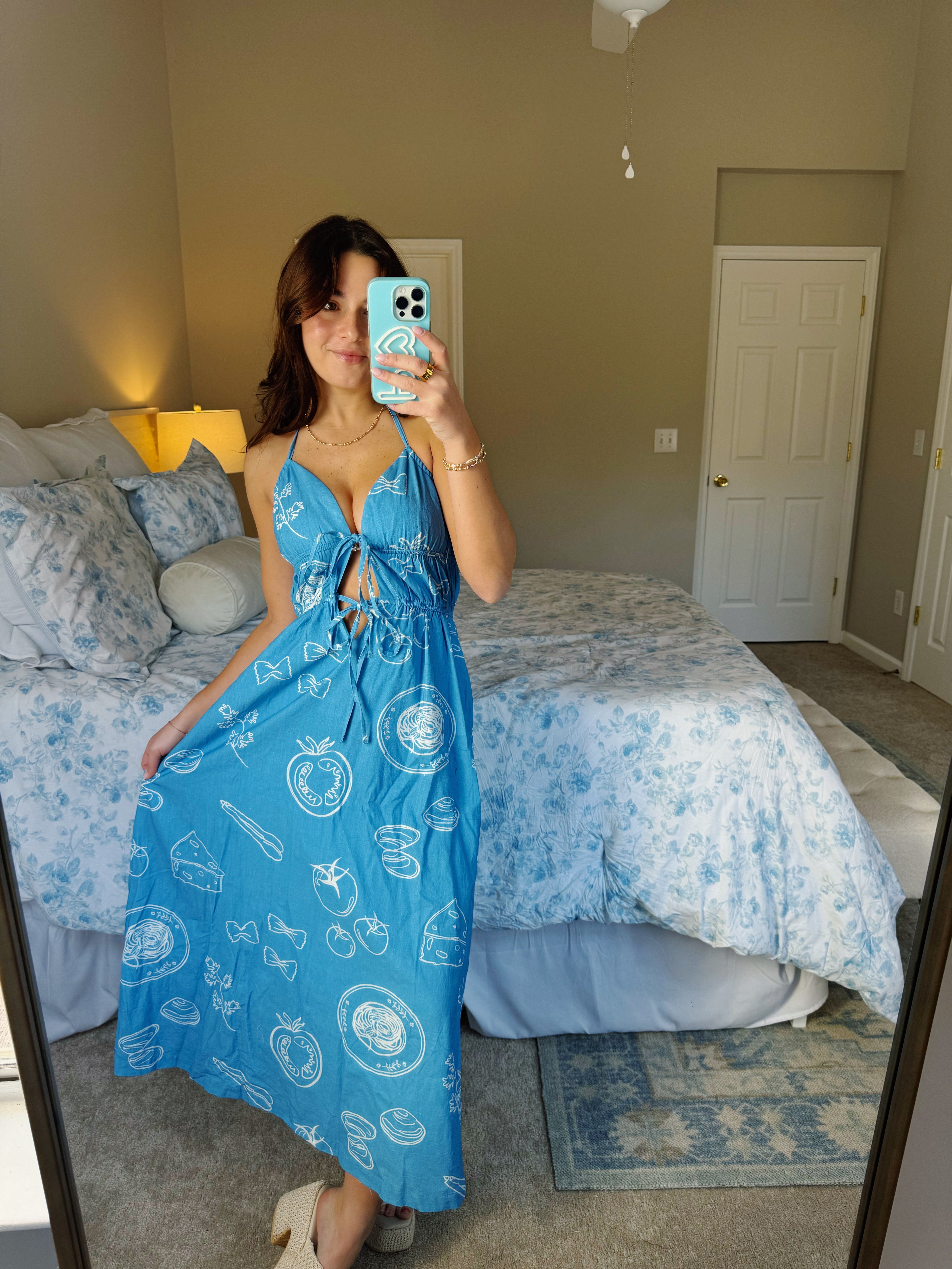 Summer Romance Maxi Dress - Capri Blue