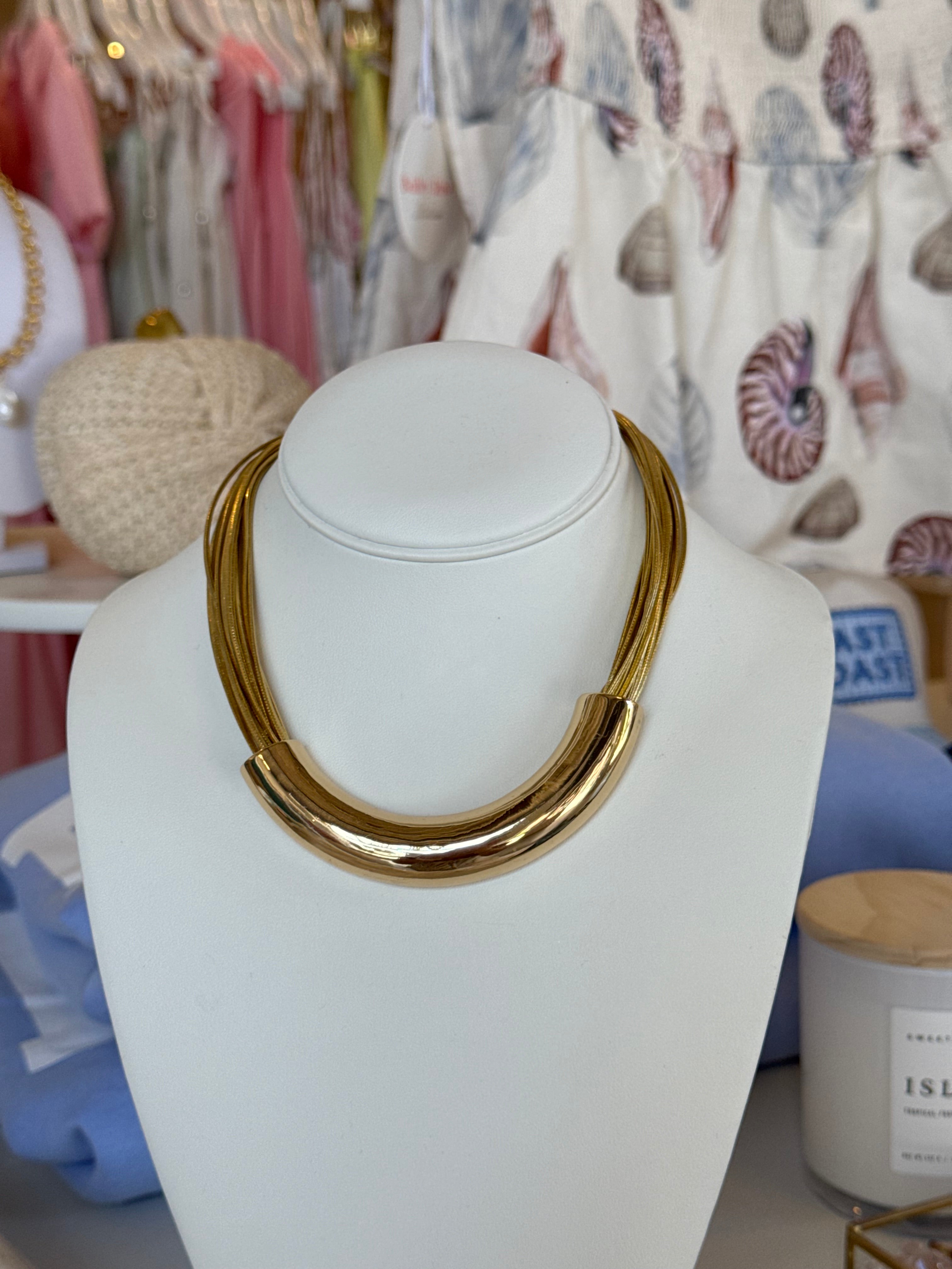 Alexandra Layered Tube Necklace