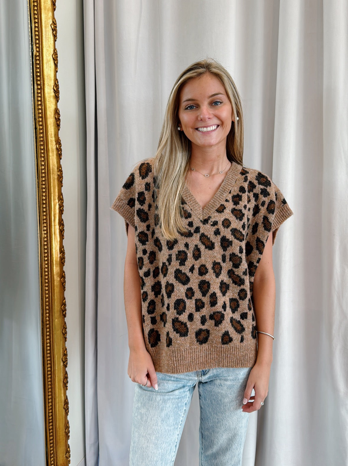 Wild Thoughts Sweater Vest - Leopard