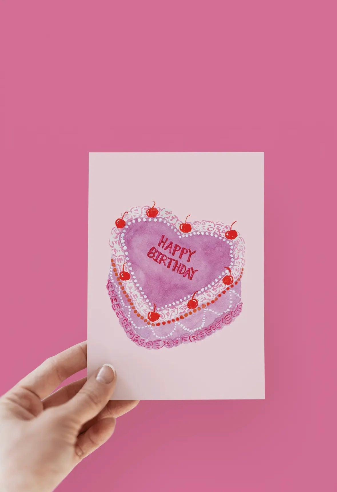 I Heart Birthdays Cake Greeting Card