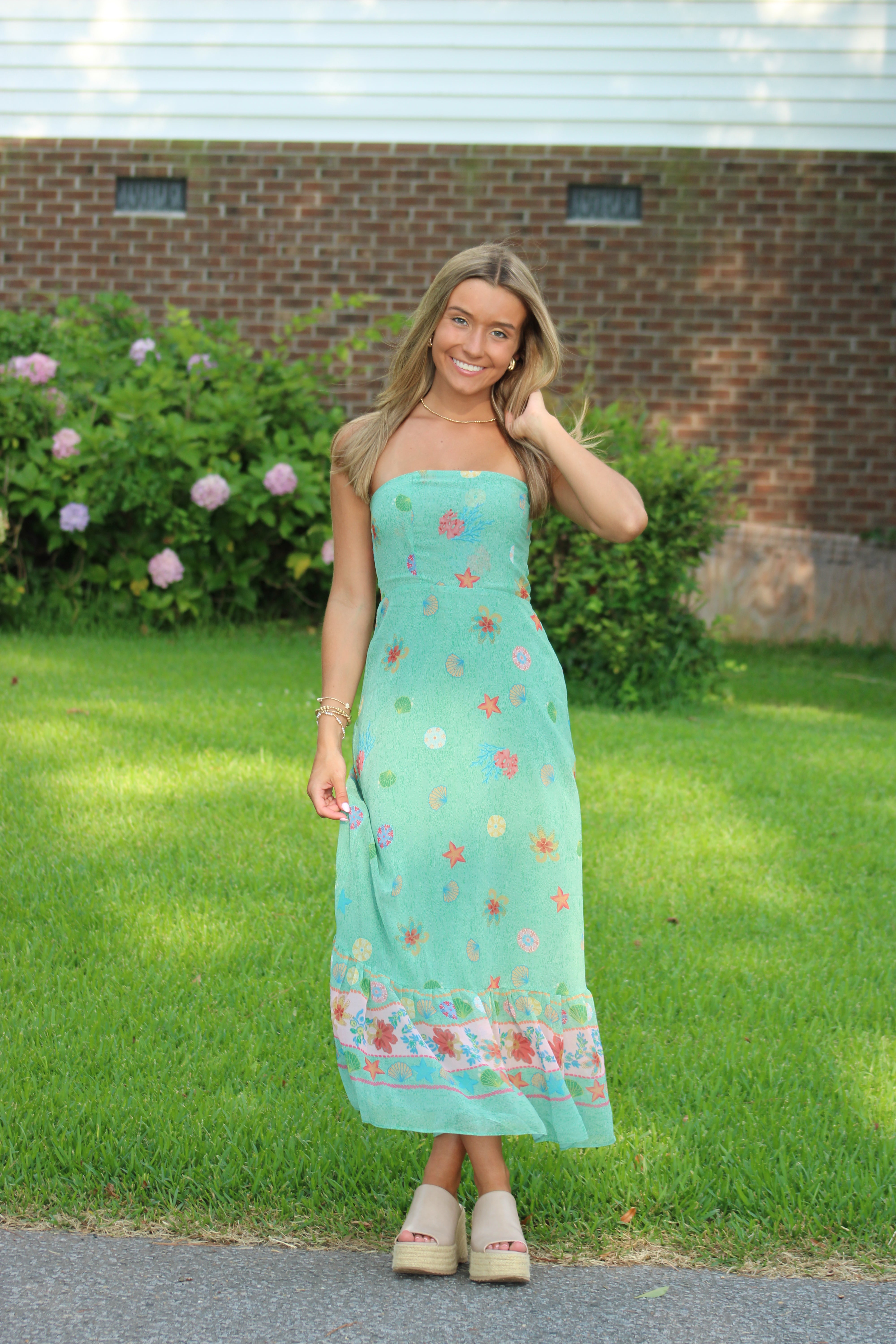 Shoreline Midi Dress - Green