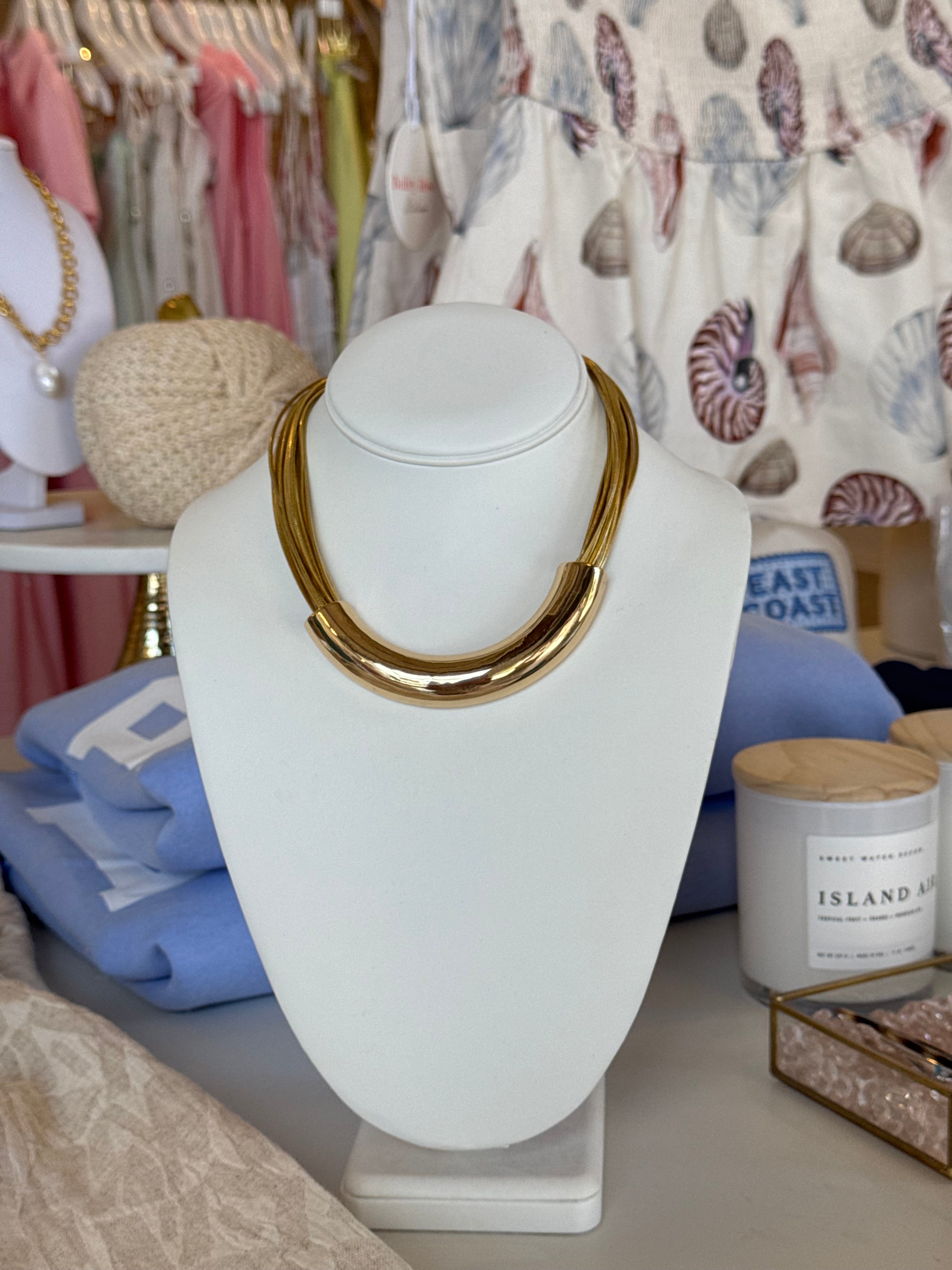 Alexandra Layered Tube Necklace