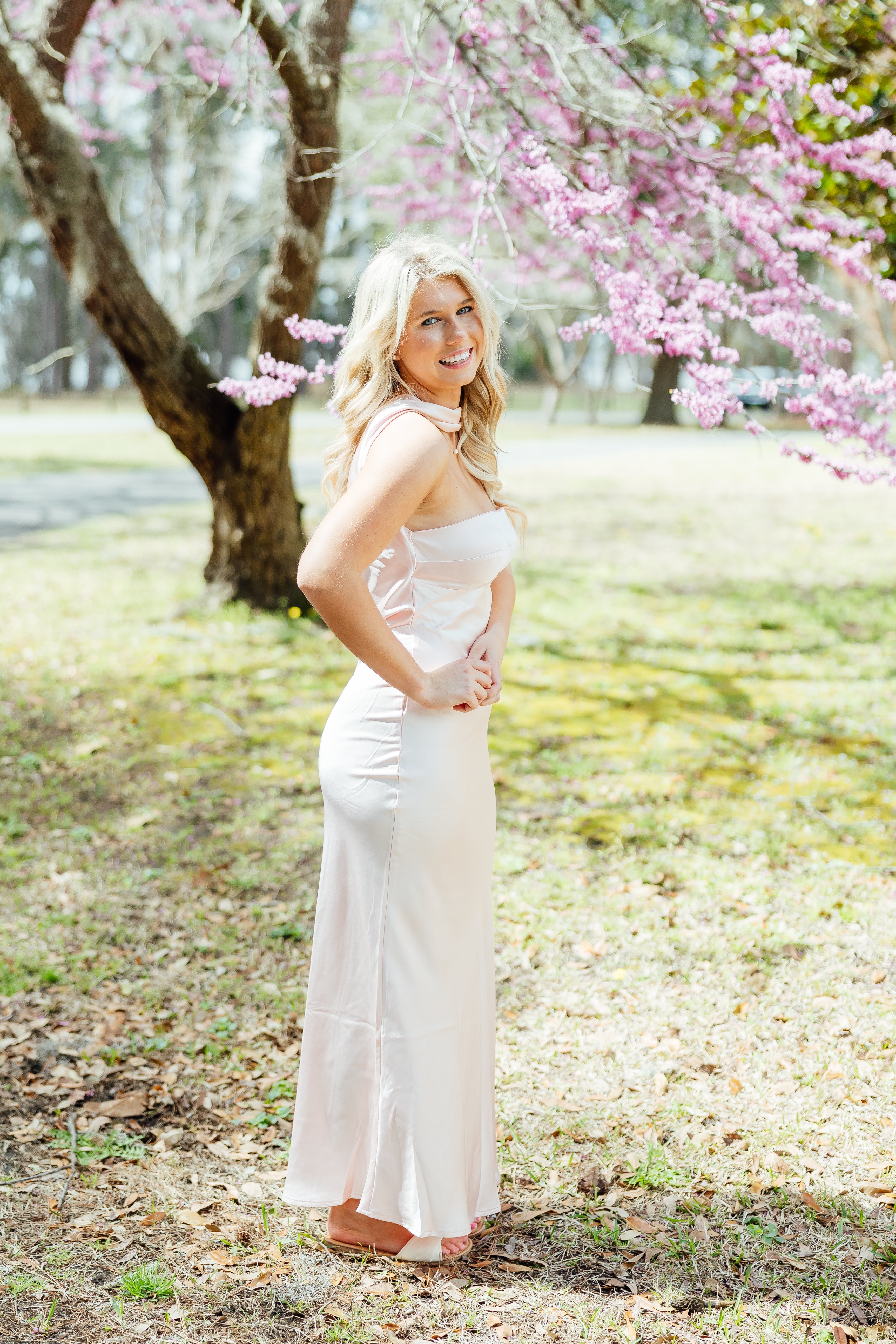 What Dreams Are Made Of Satin Formal Dress - Blush