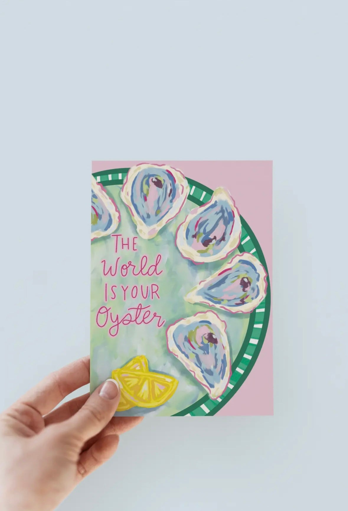 The World Is Your Oyster Beach Coastal Greeting Card