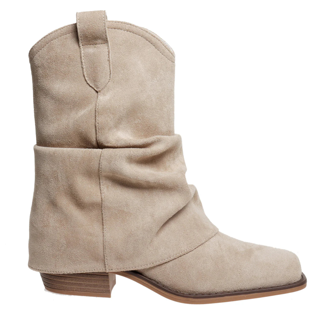 Chelsea Foldover Booties - Sand