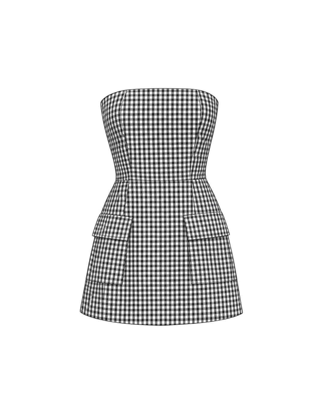 Isn’t She Lovely Mini Dress - Black Checker