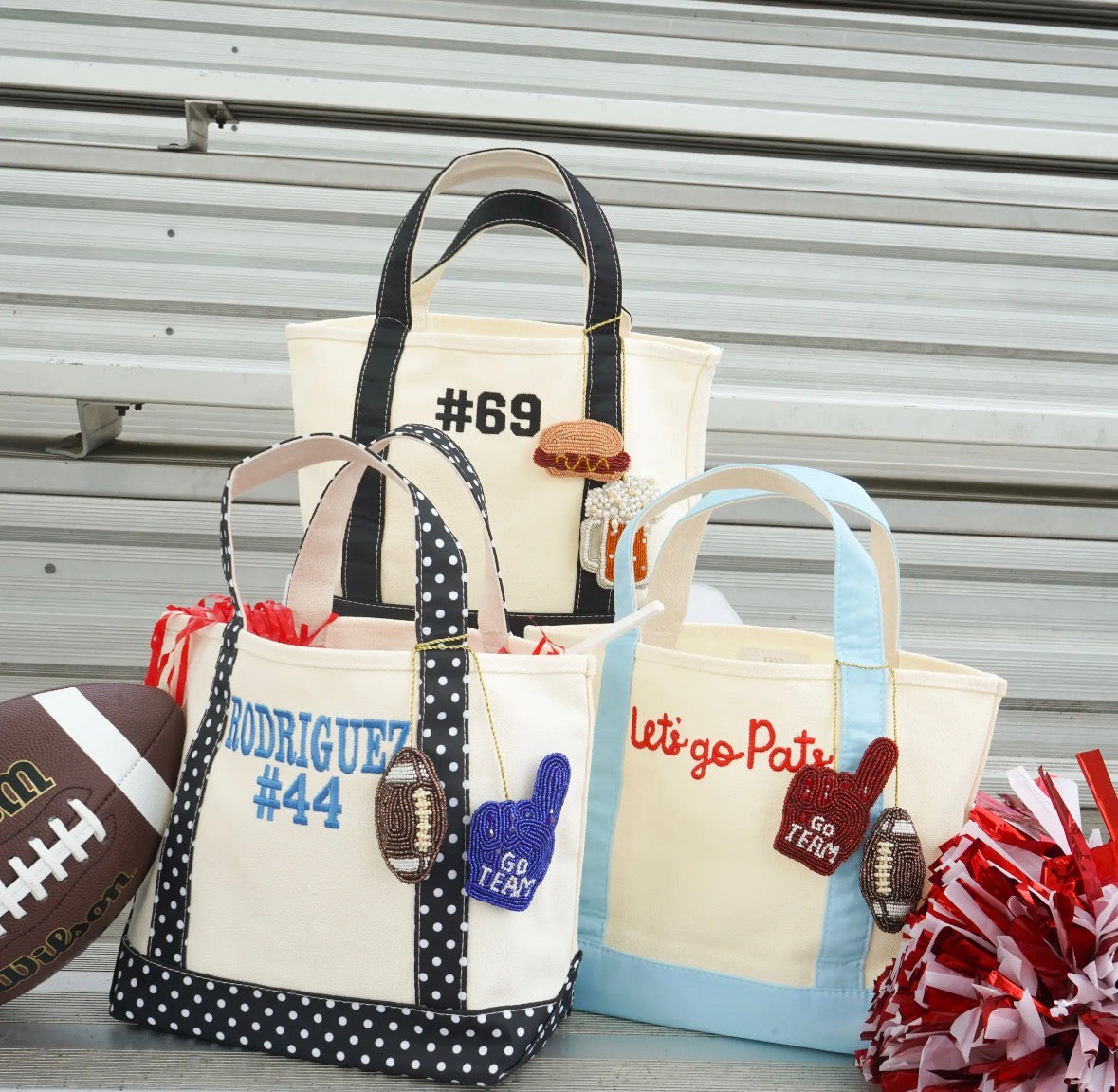 Beaded Gameday Bag Charm