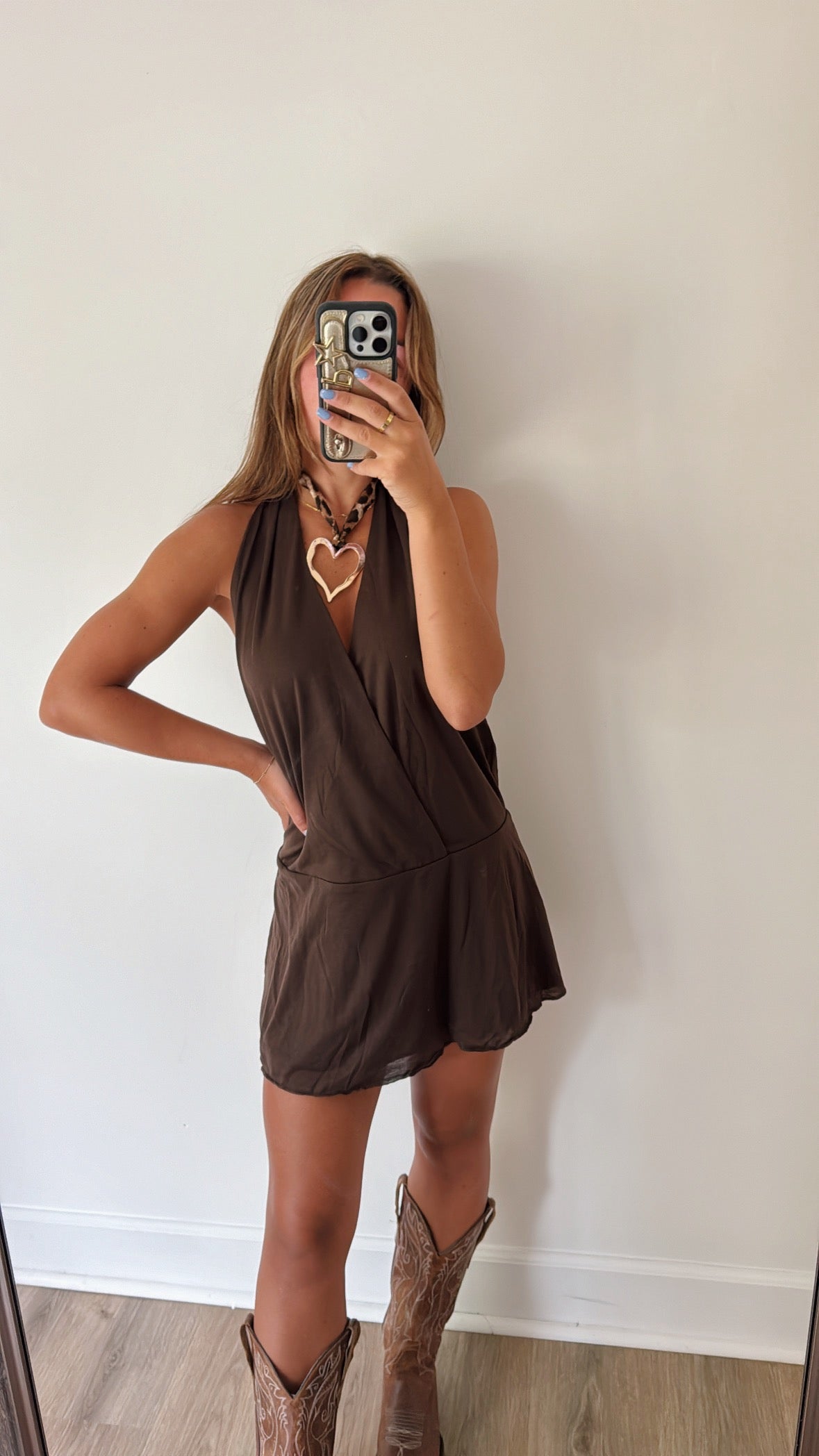 A Night to Remember Mini Dress - Brown