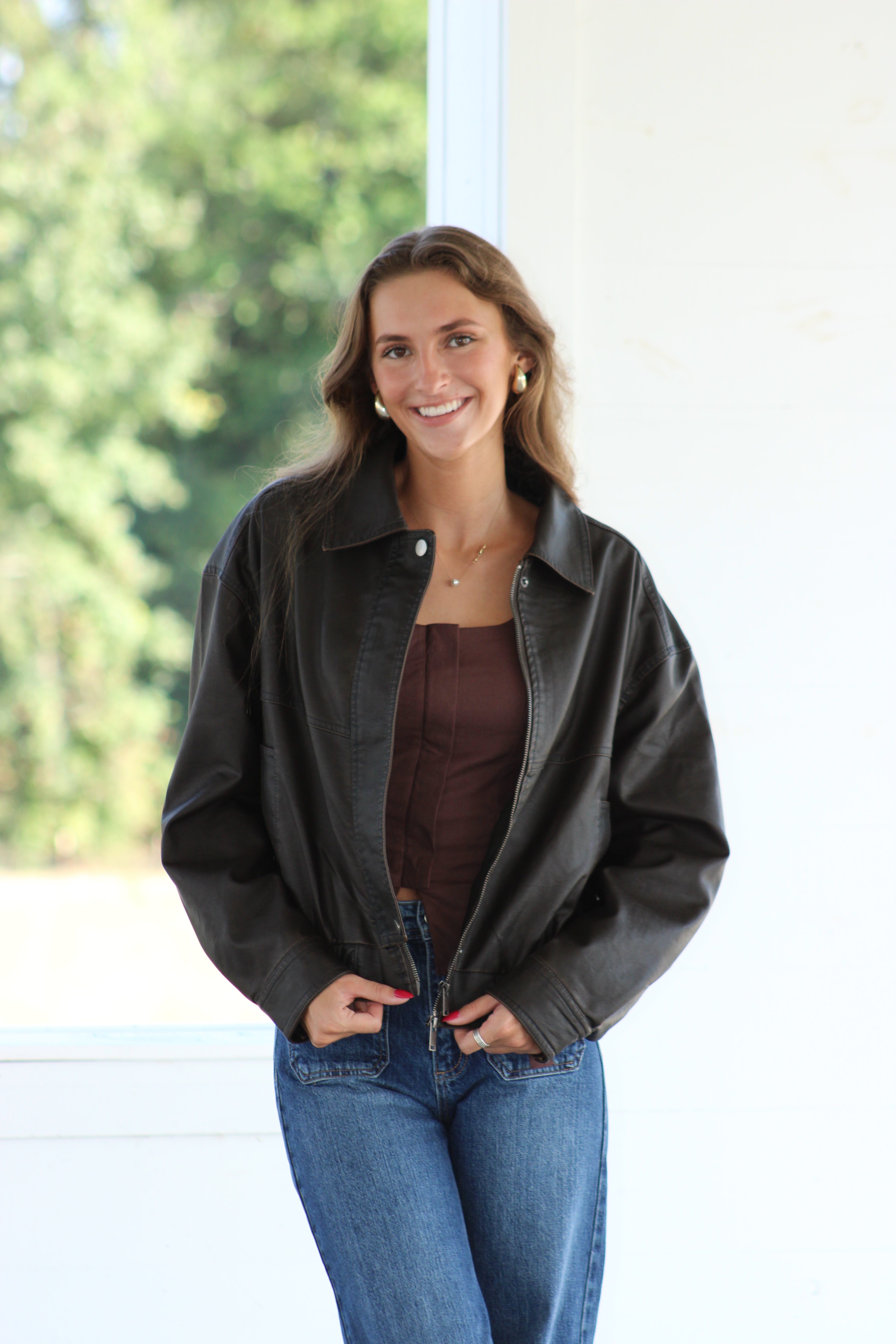 Nightfall Leather Jacket - Brown