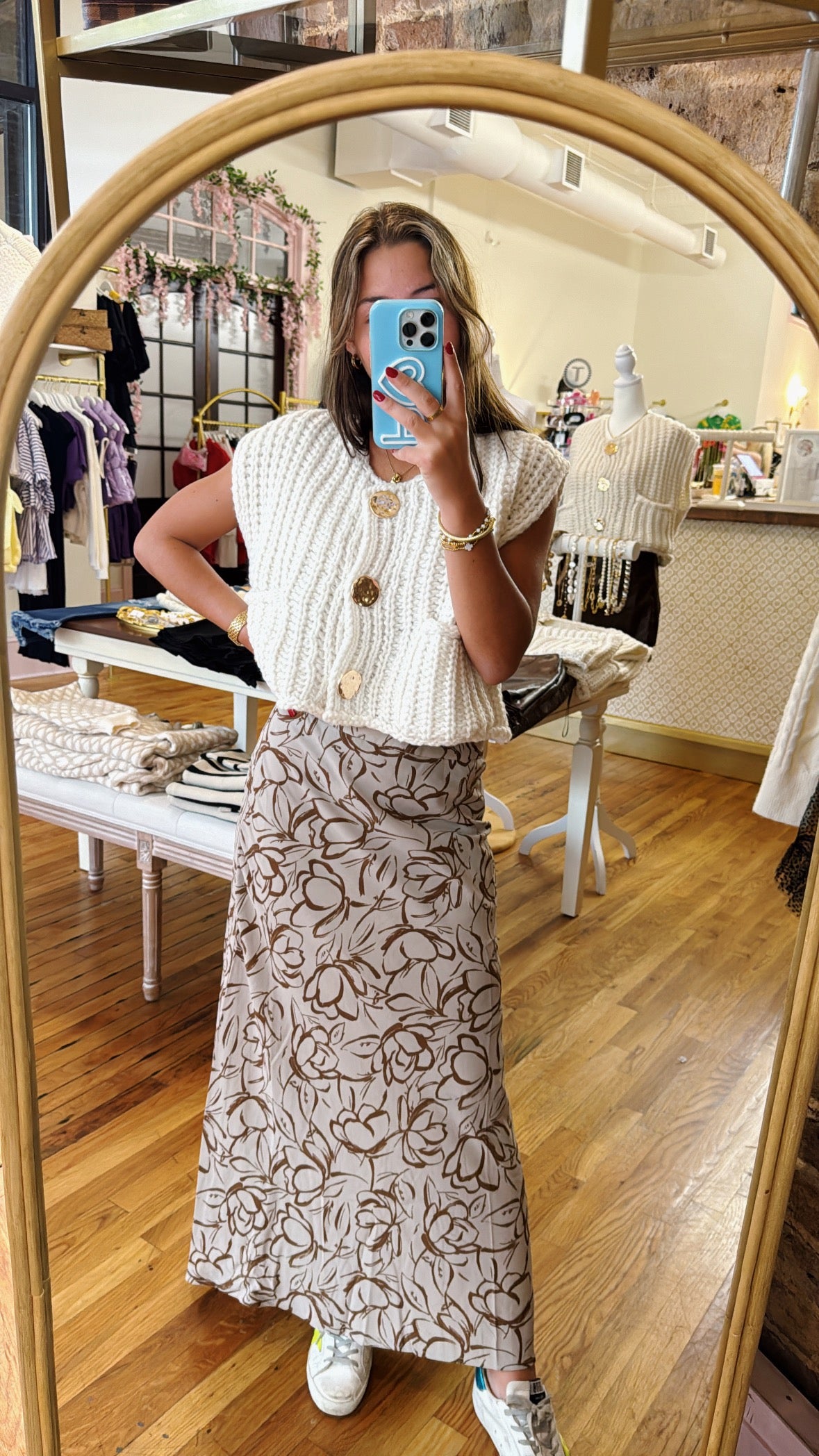 Harvest Moon Midi Skirt - Taupe