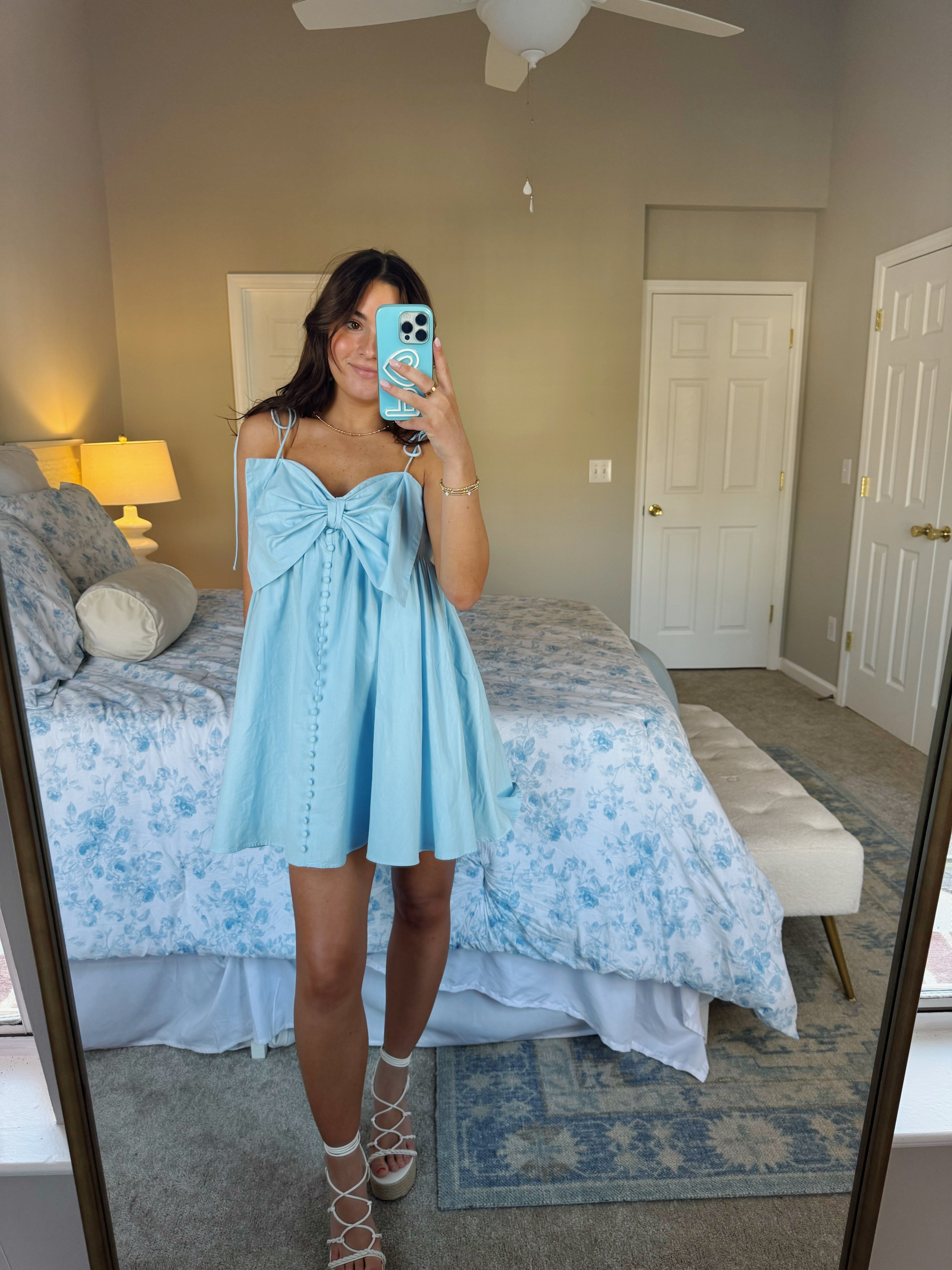 My Way Mini Dress - Light Blue