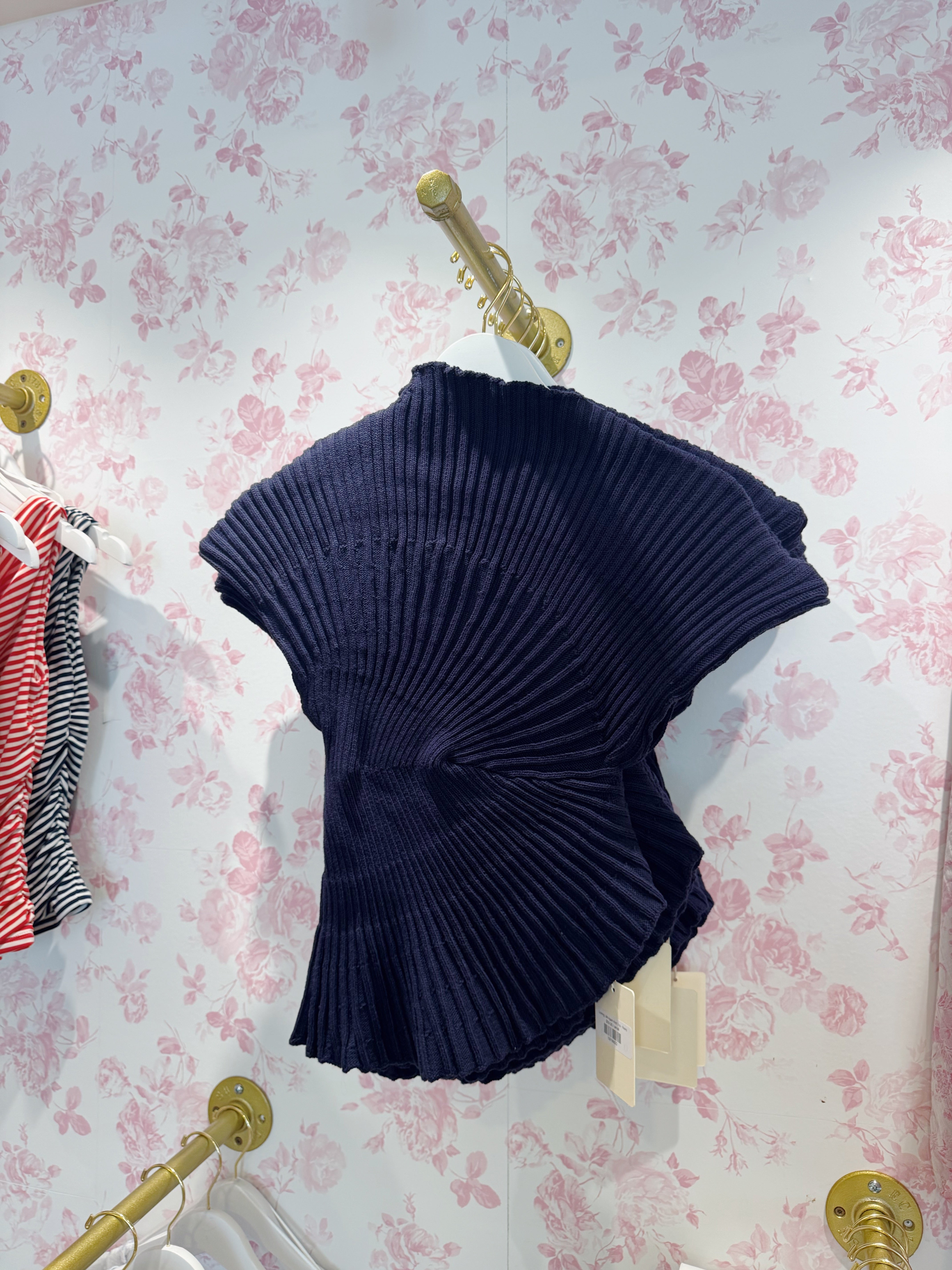 Loving Life Again Knit Top - Navy