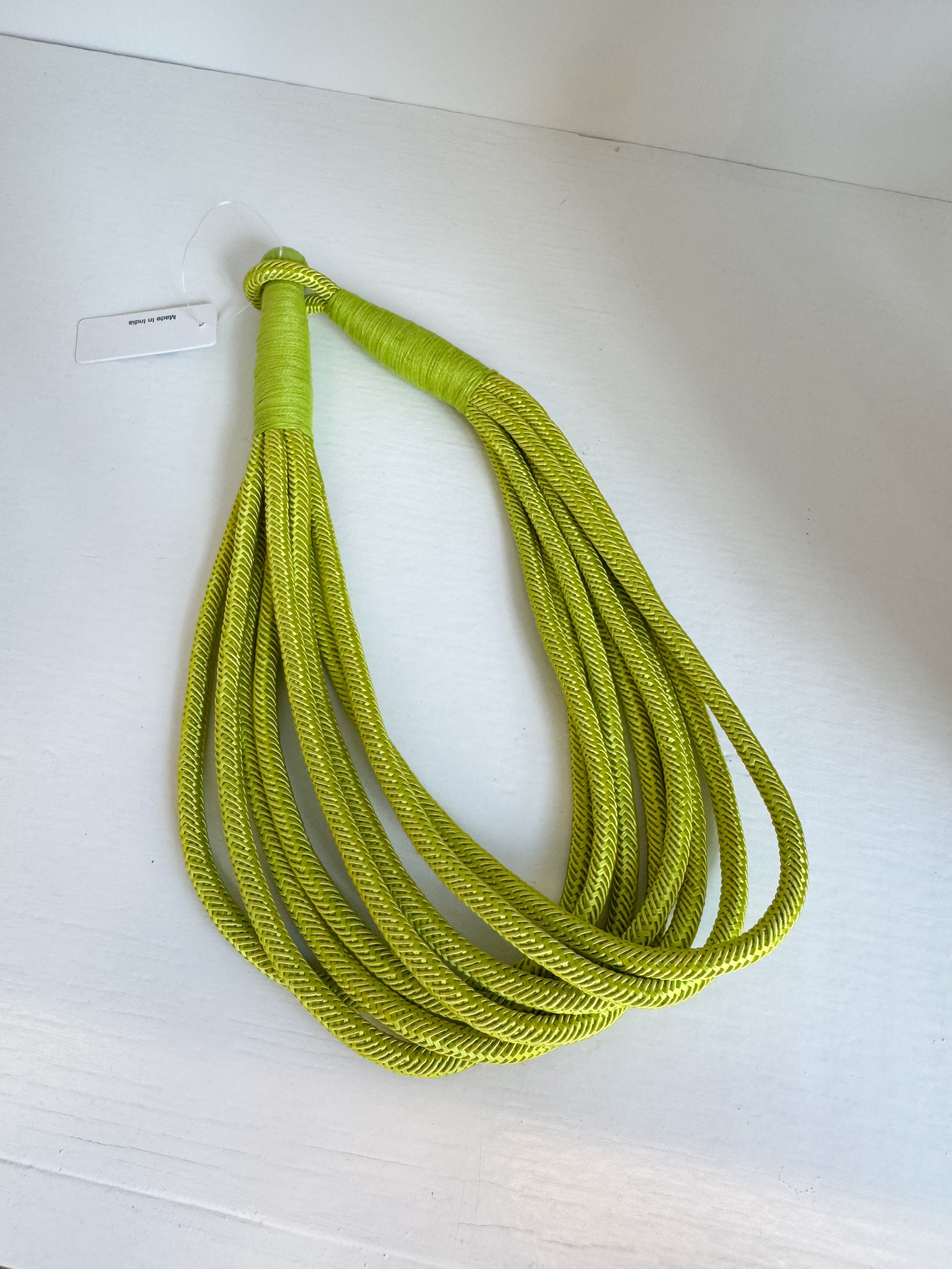 Chartreuse Green Slub Necklace