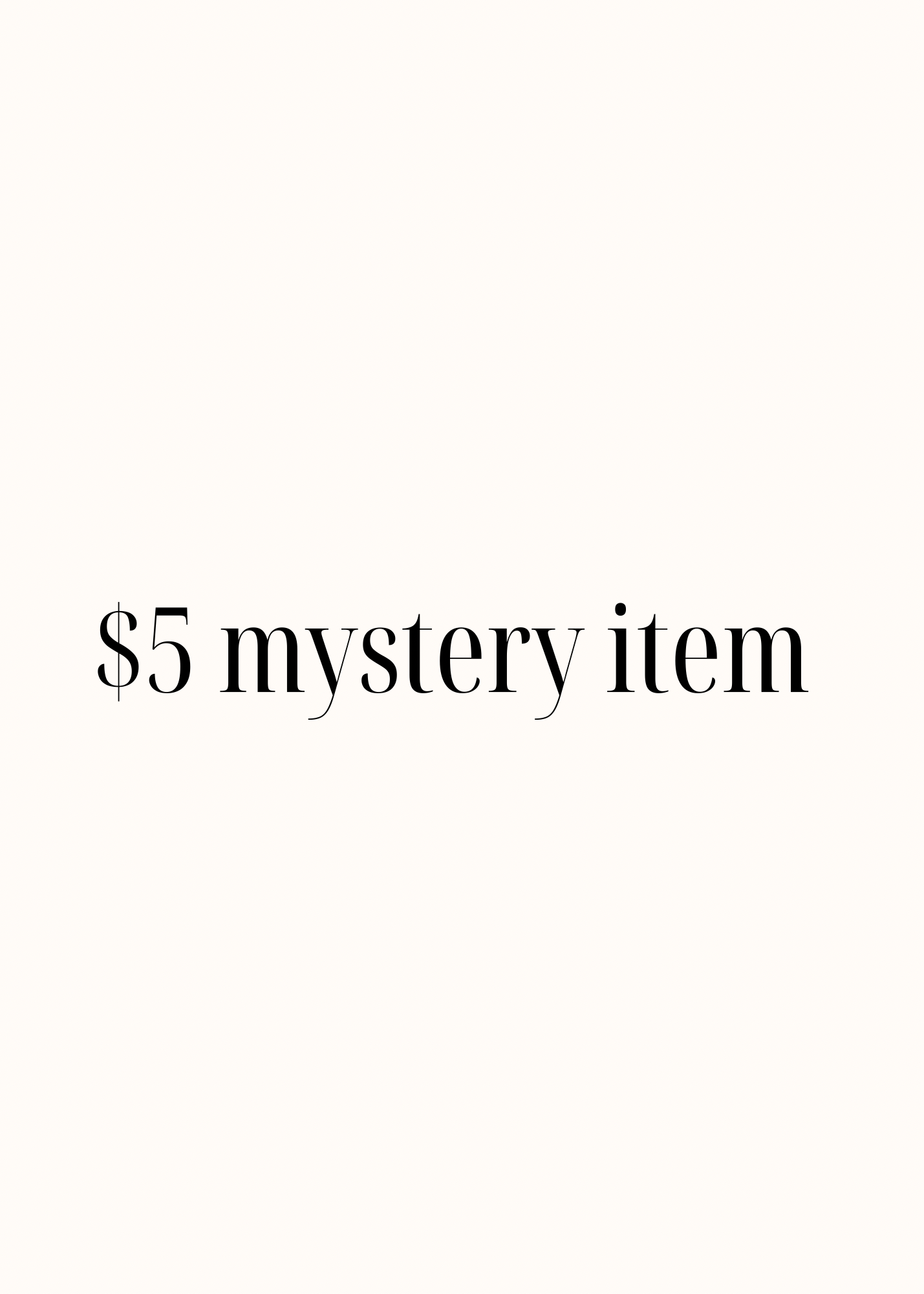 $5 Mystery Item