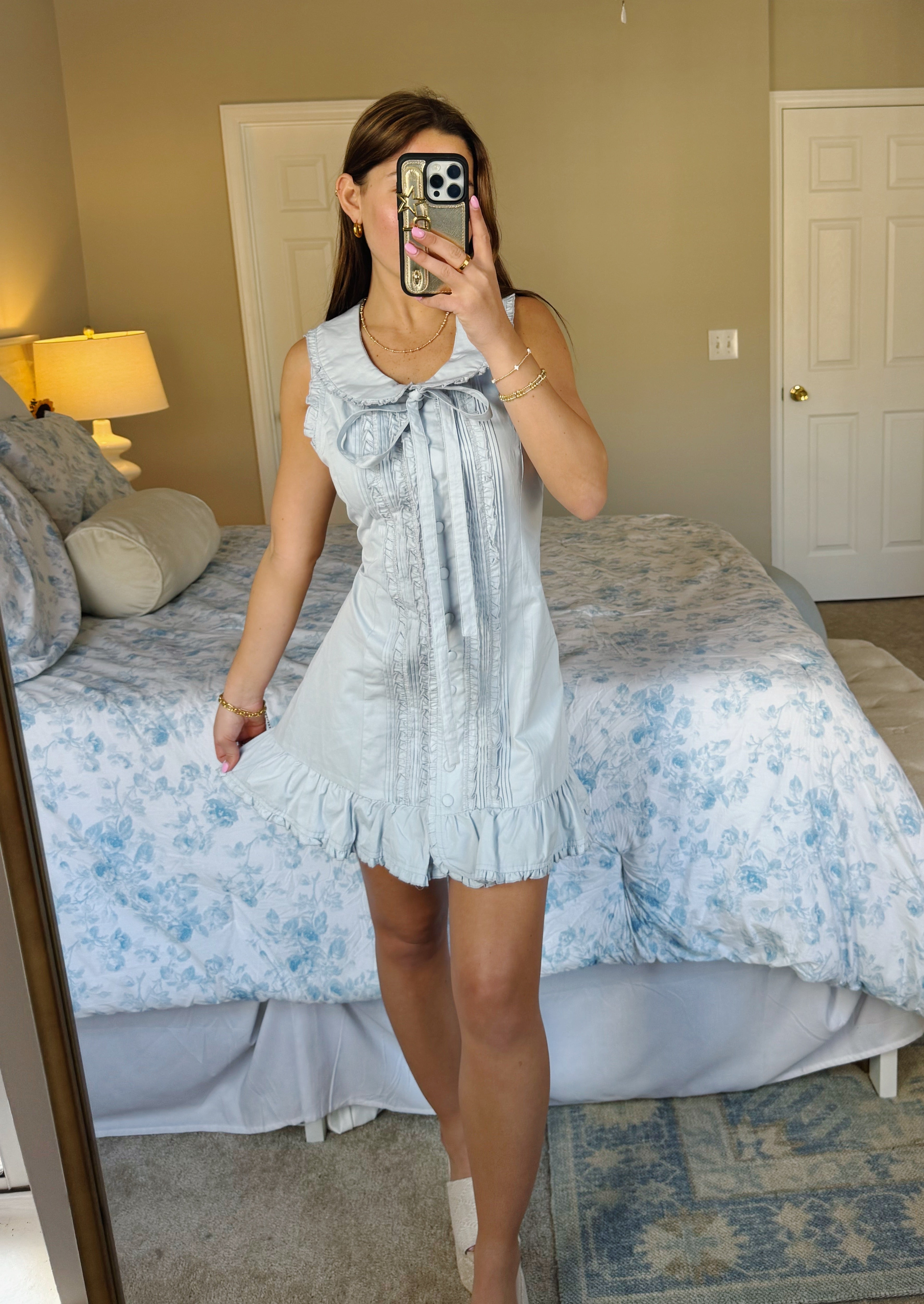 Mills Mini Dress - Light Blue