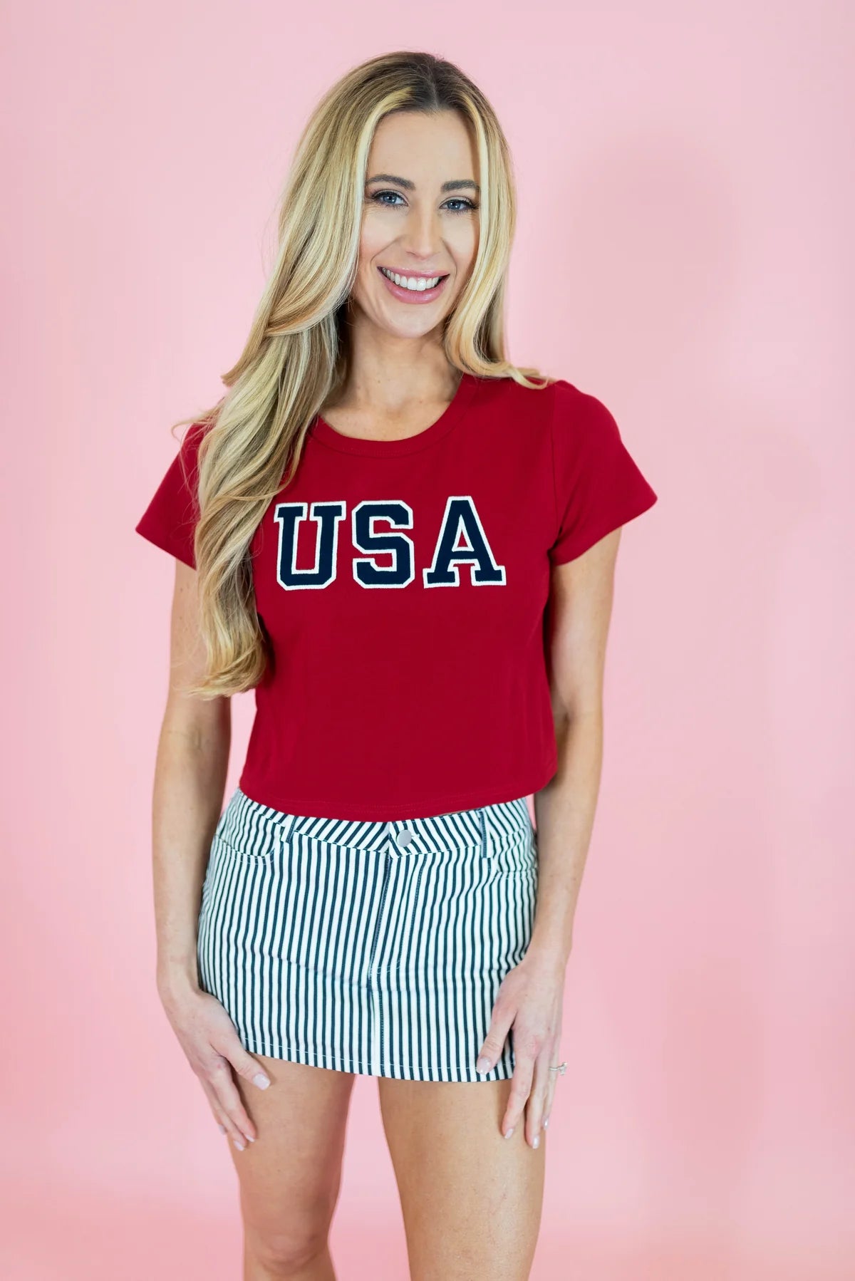 USA Baby Tee - Red