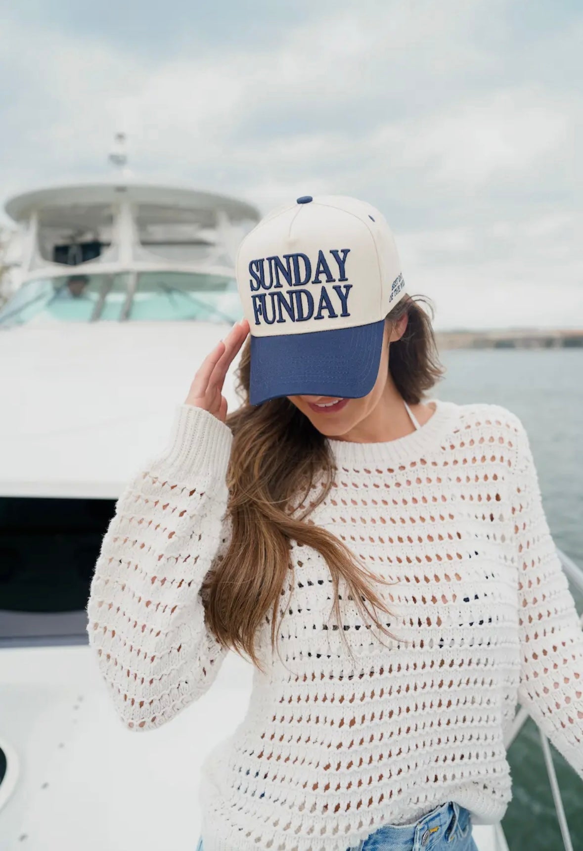 Sunday Funday - Navy Vintage Trucker Hat
