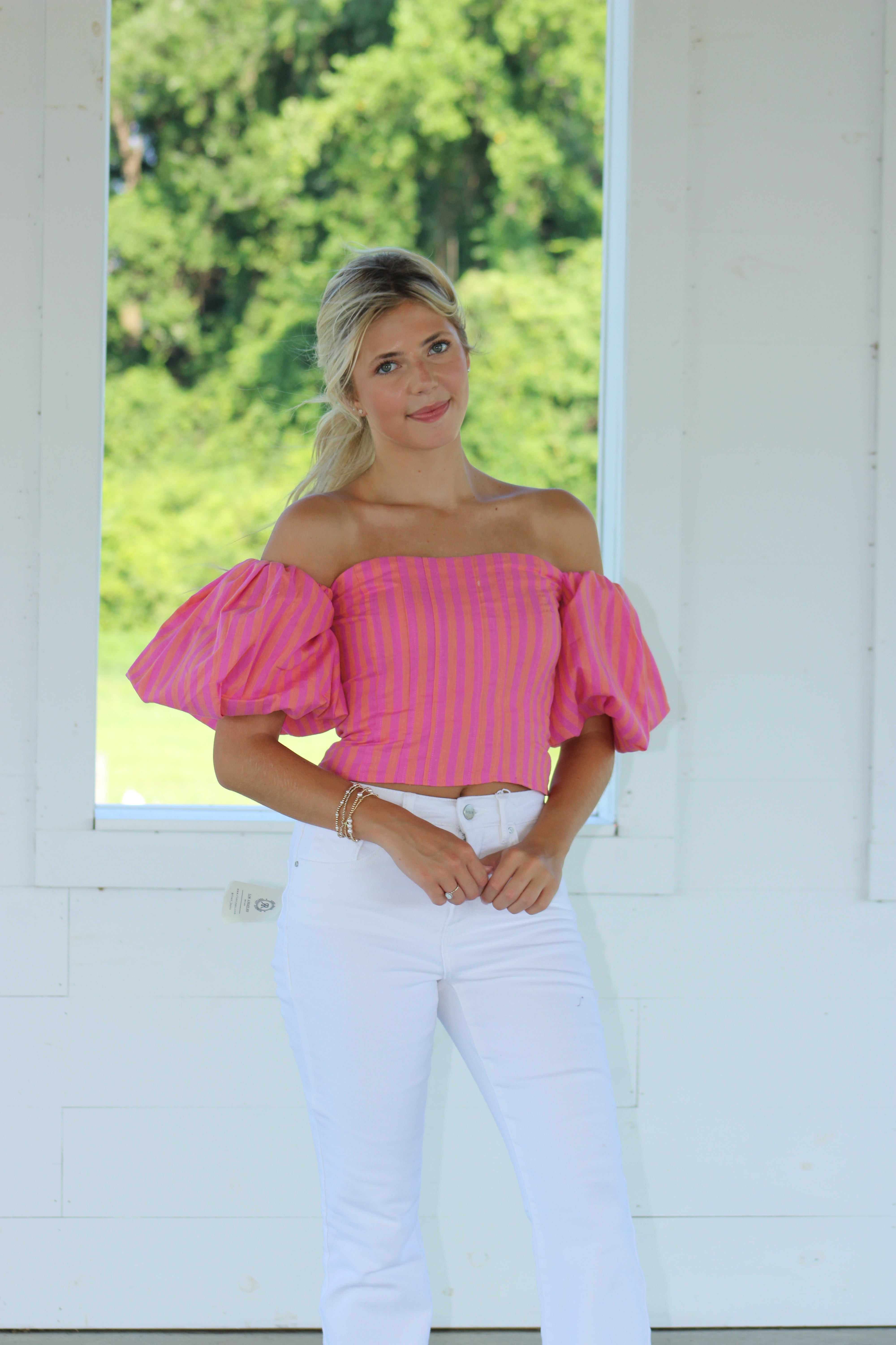 Cali Sun Top - Pink & Orane