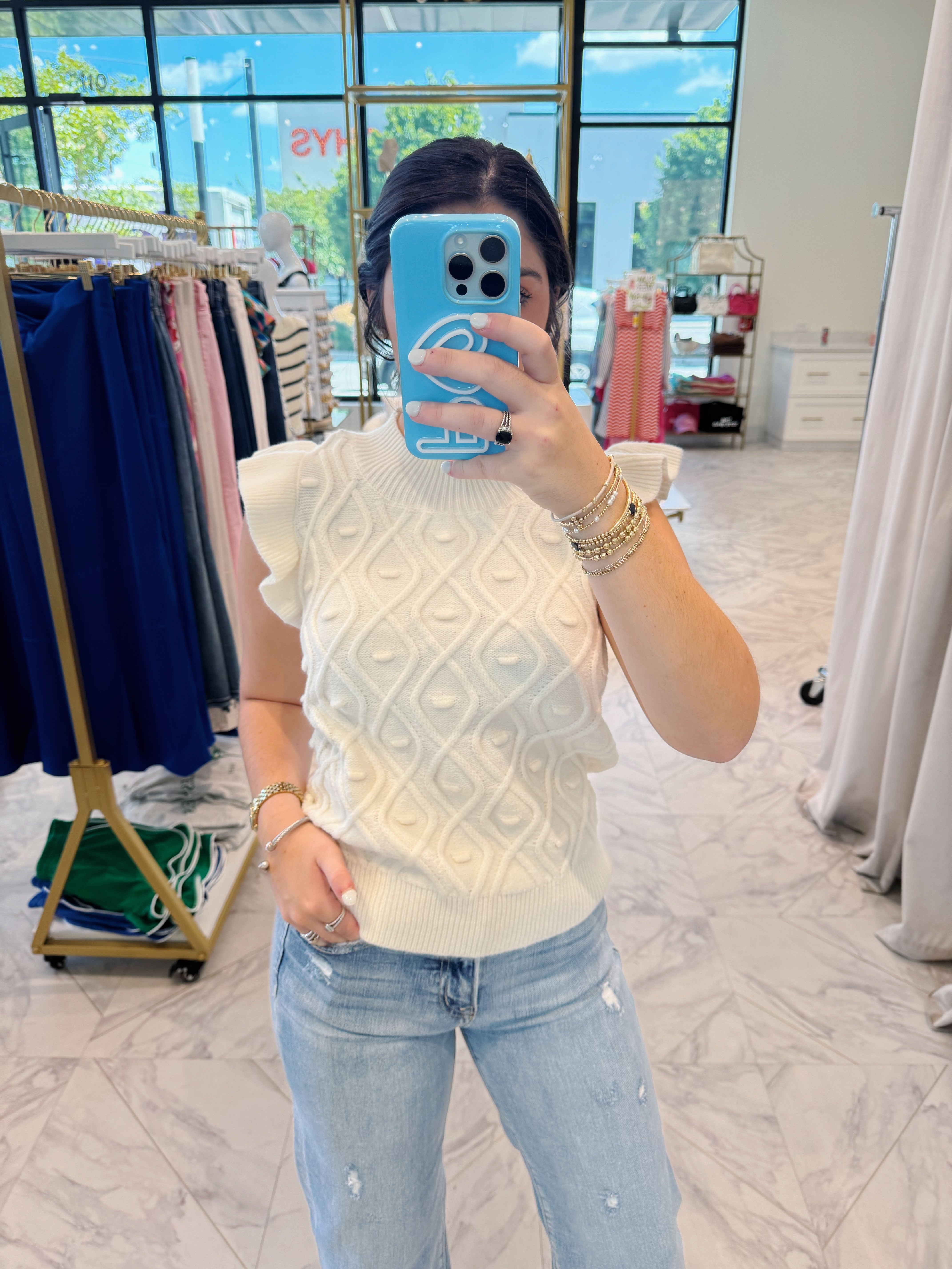 Autumn Sweater Top - Cream