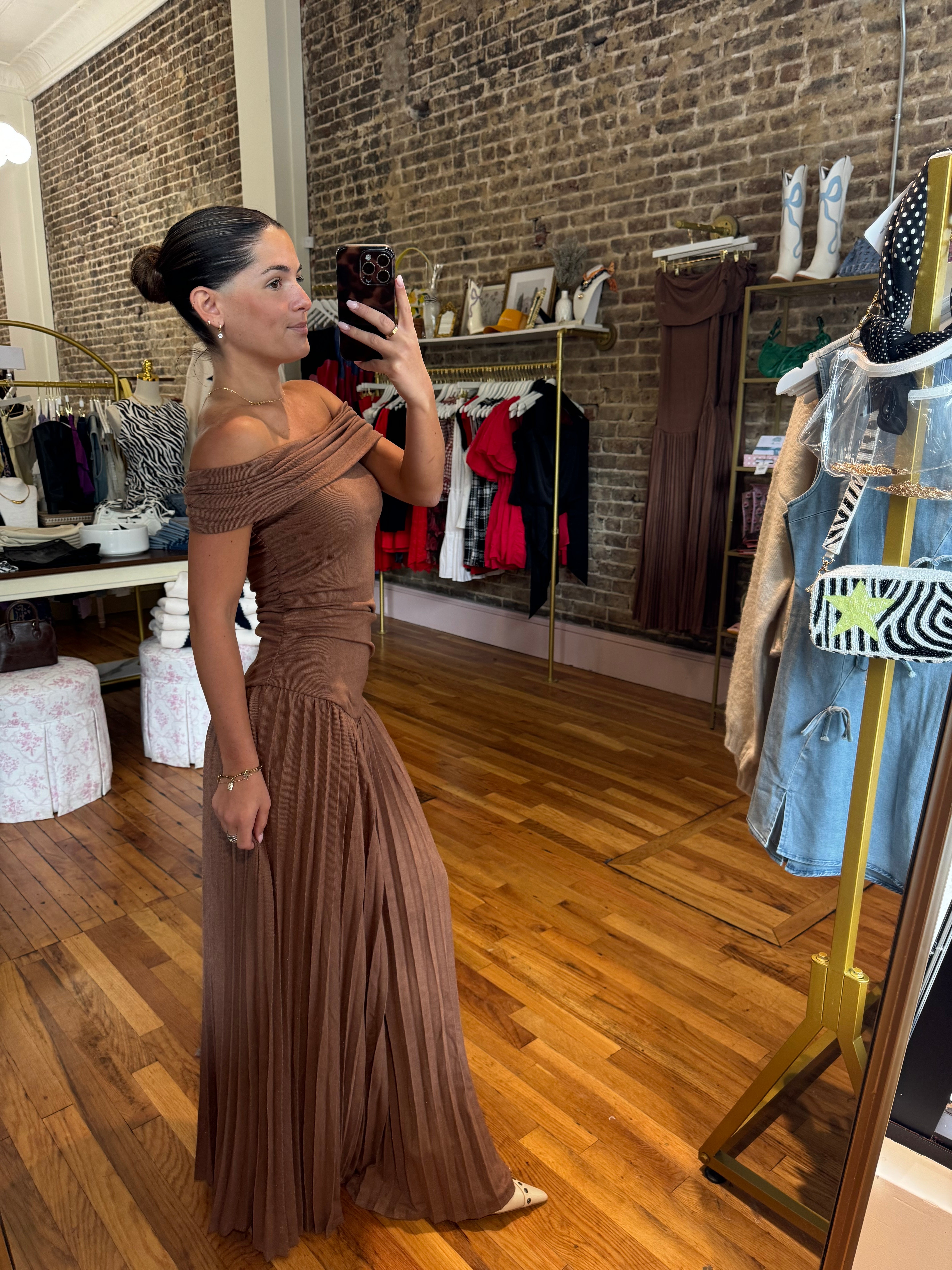 First Pour Maxi Dress - Brown