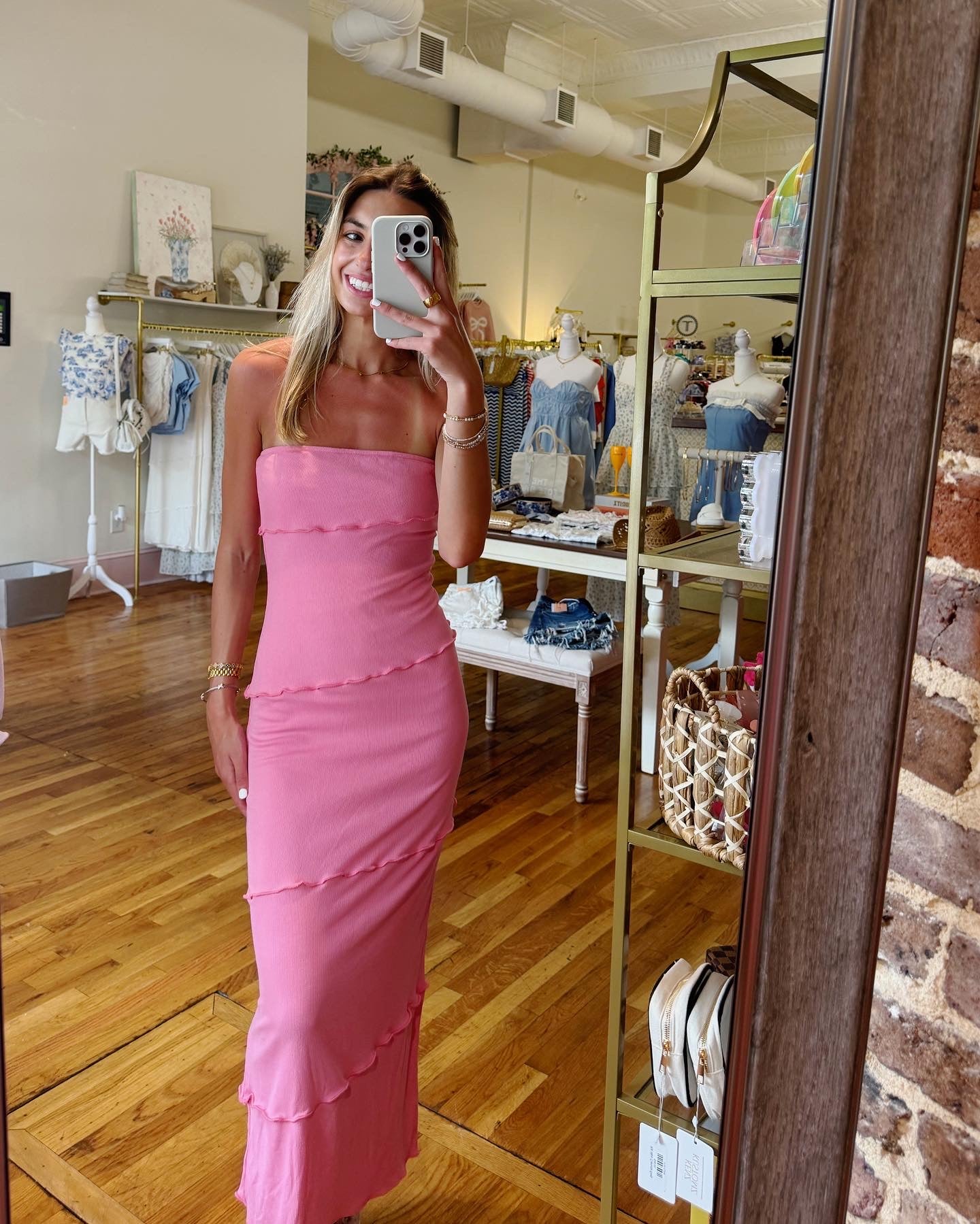 All Dolled Up Midi Dress - Pink
