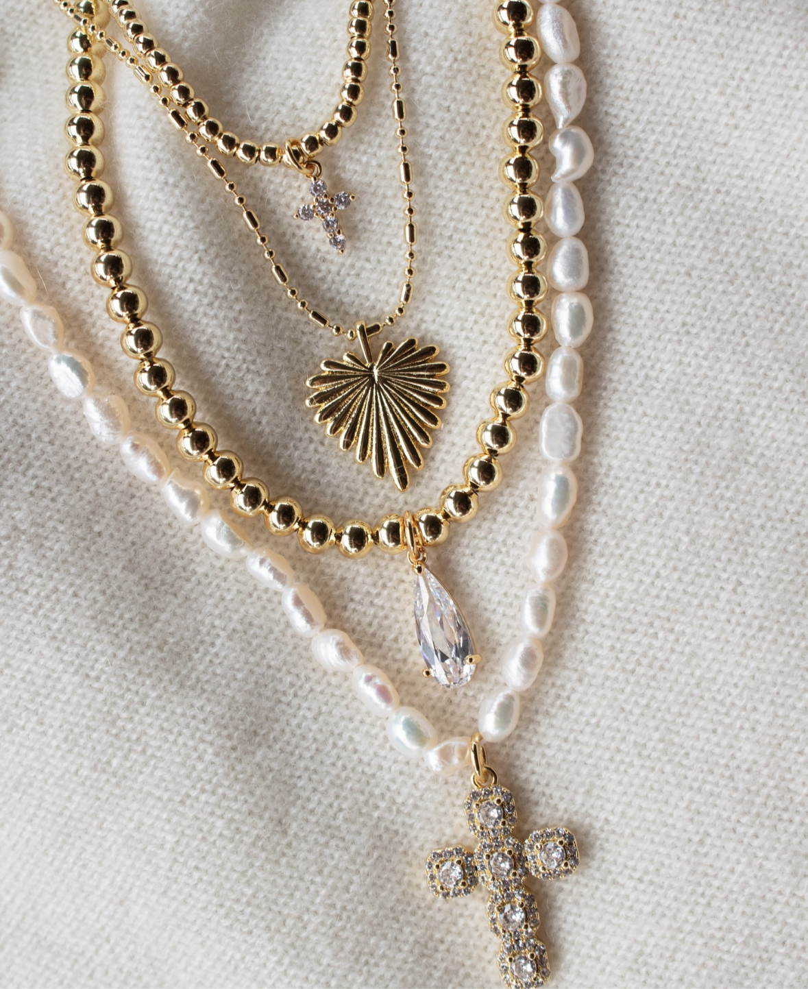 Selena Cross Necklace - Water Resistant