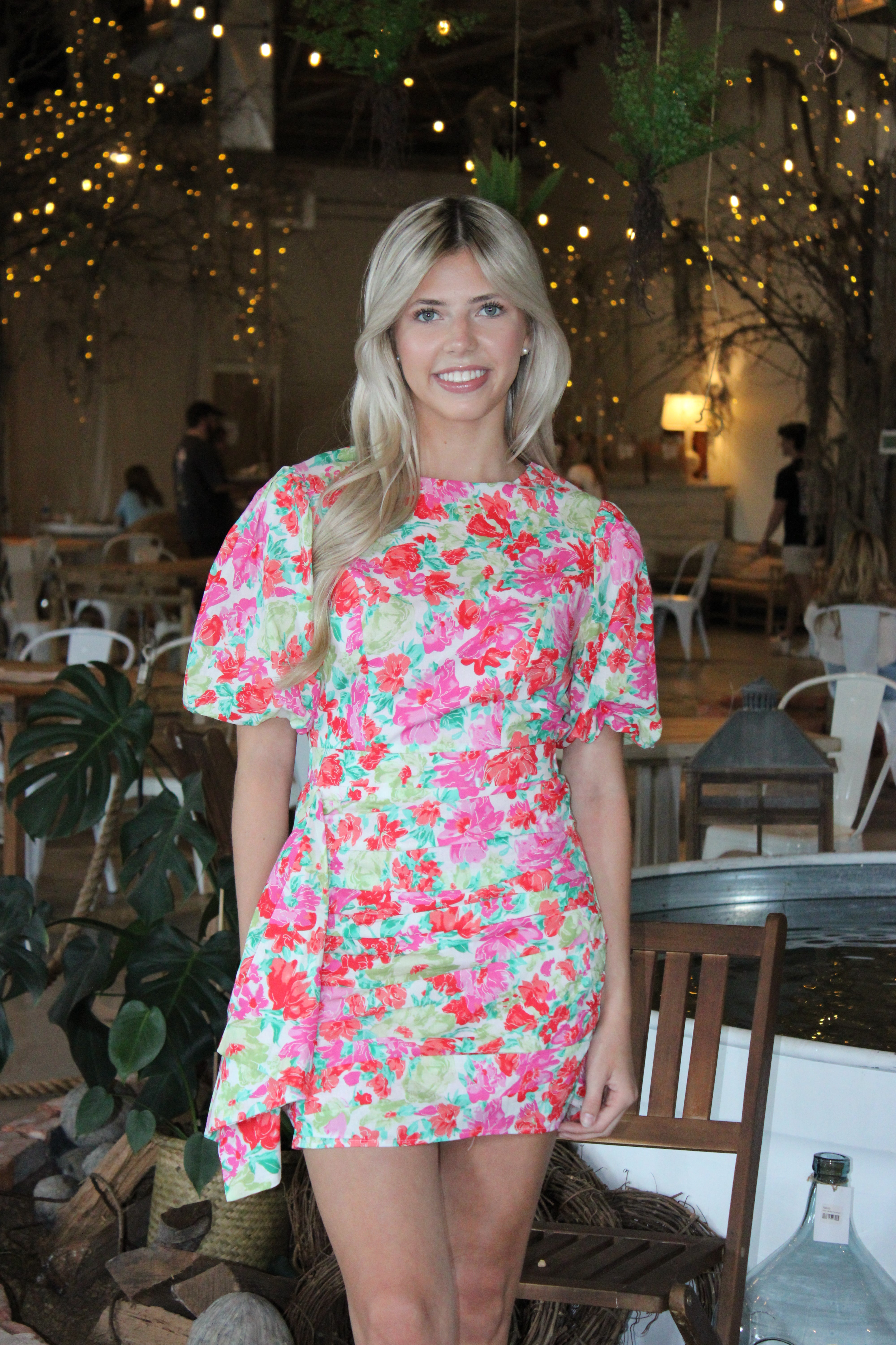 Olivia Mini Dress - Pink Multi