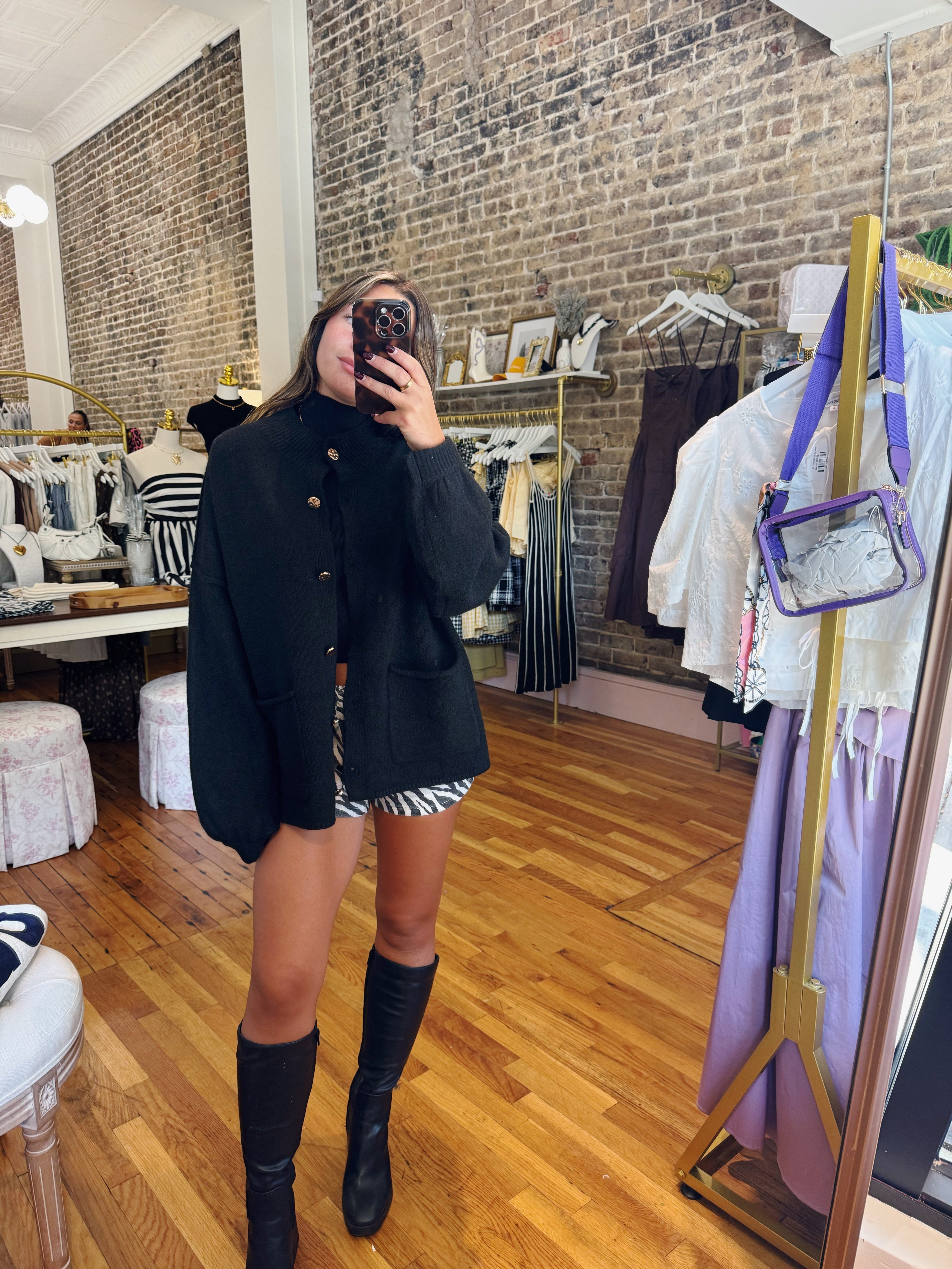 Casey Oversized Loose Fit Sweater - Black