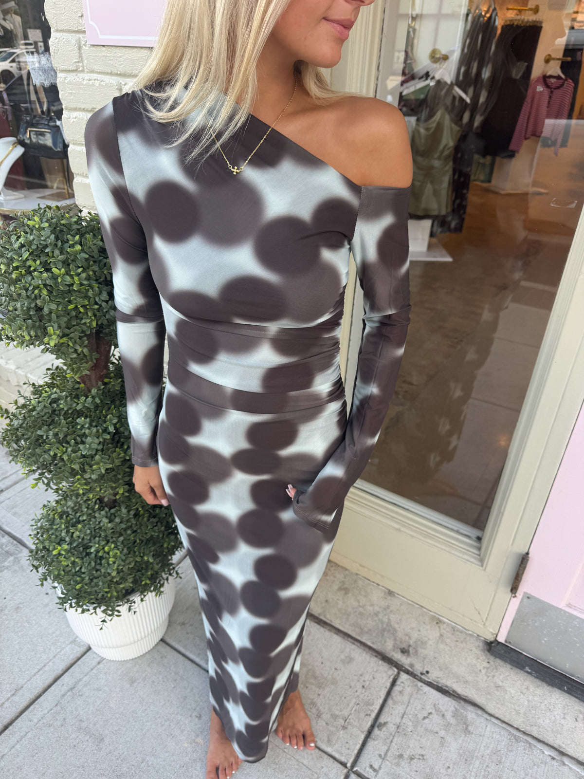 Lyra Maxi Dress - Brown Multi