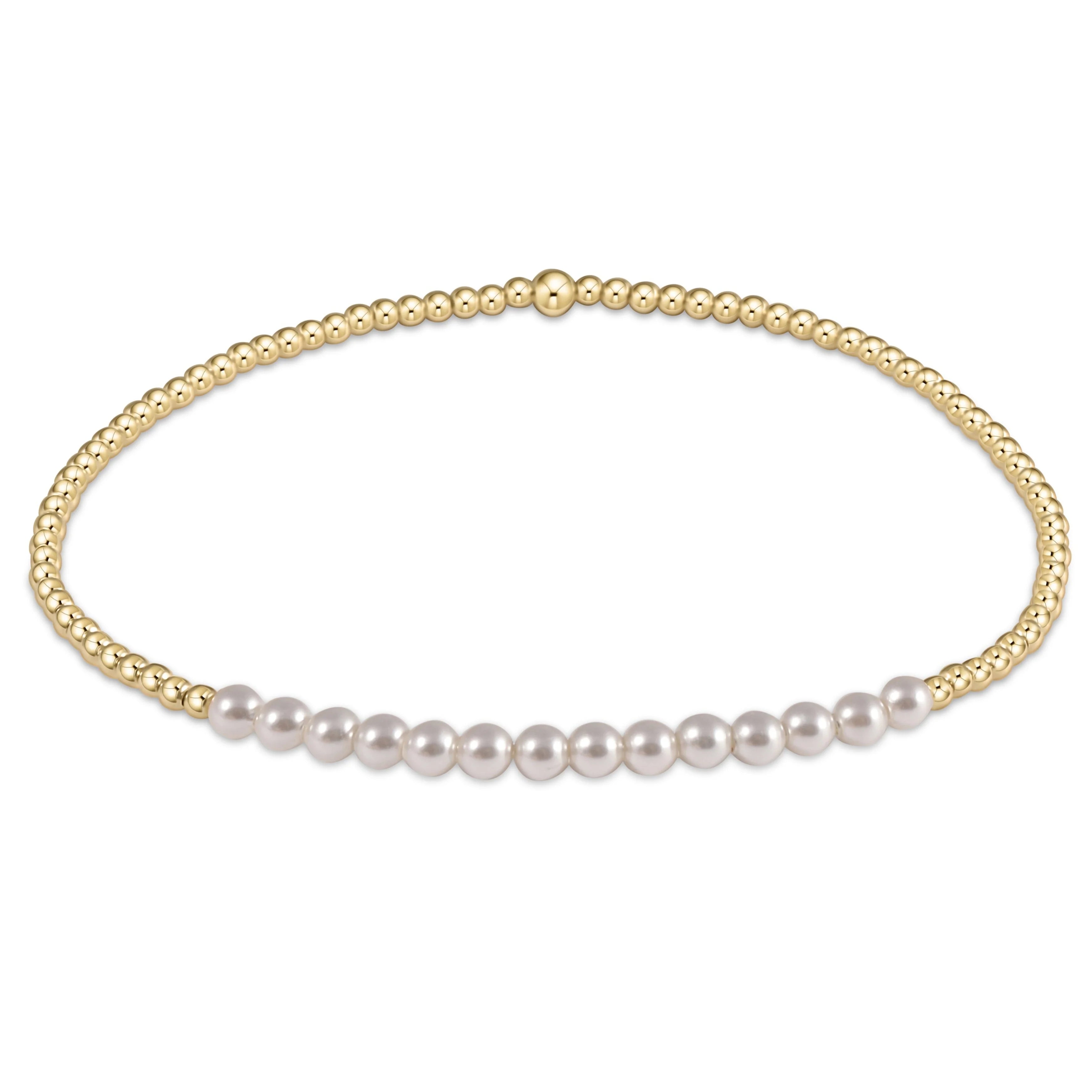 Row Of Pearls Bracelet - Tarnish Free