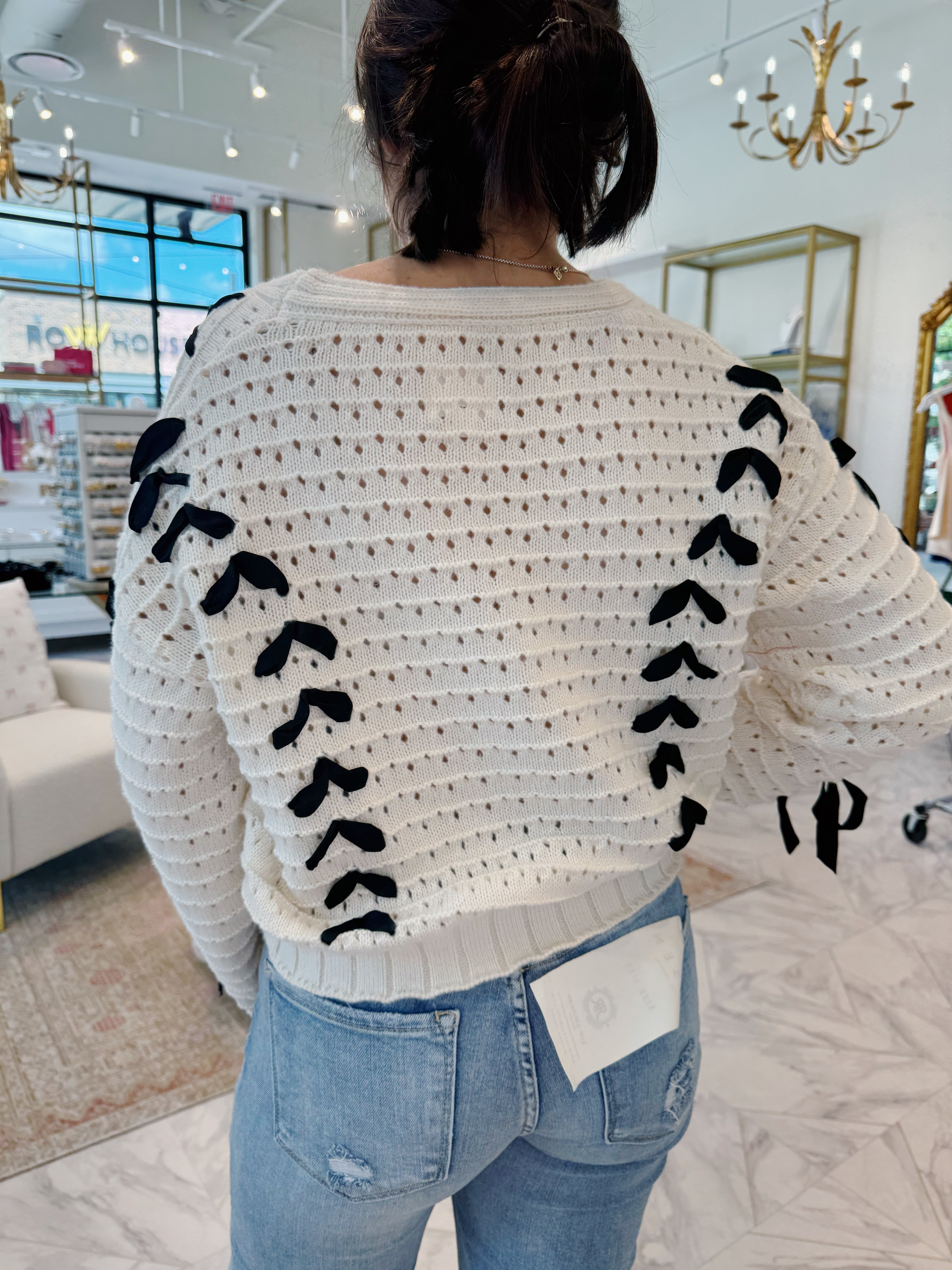 Nellie Sweater Top - Cream