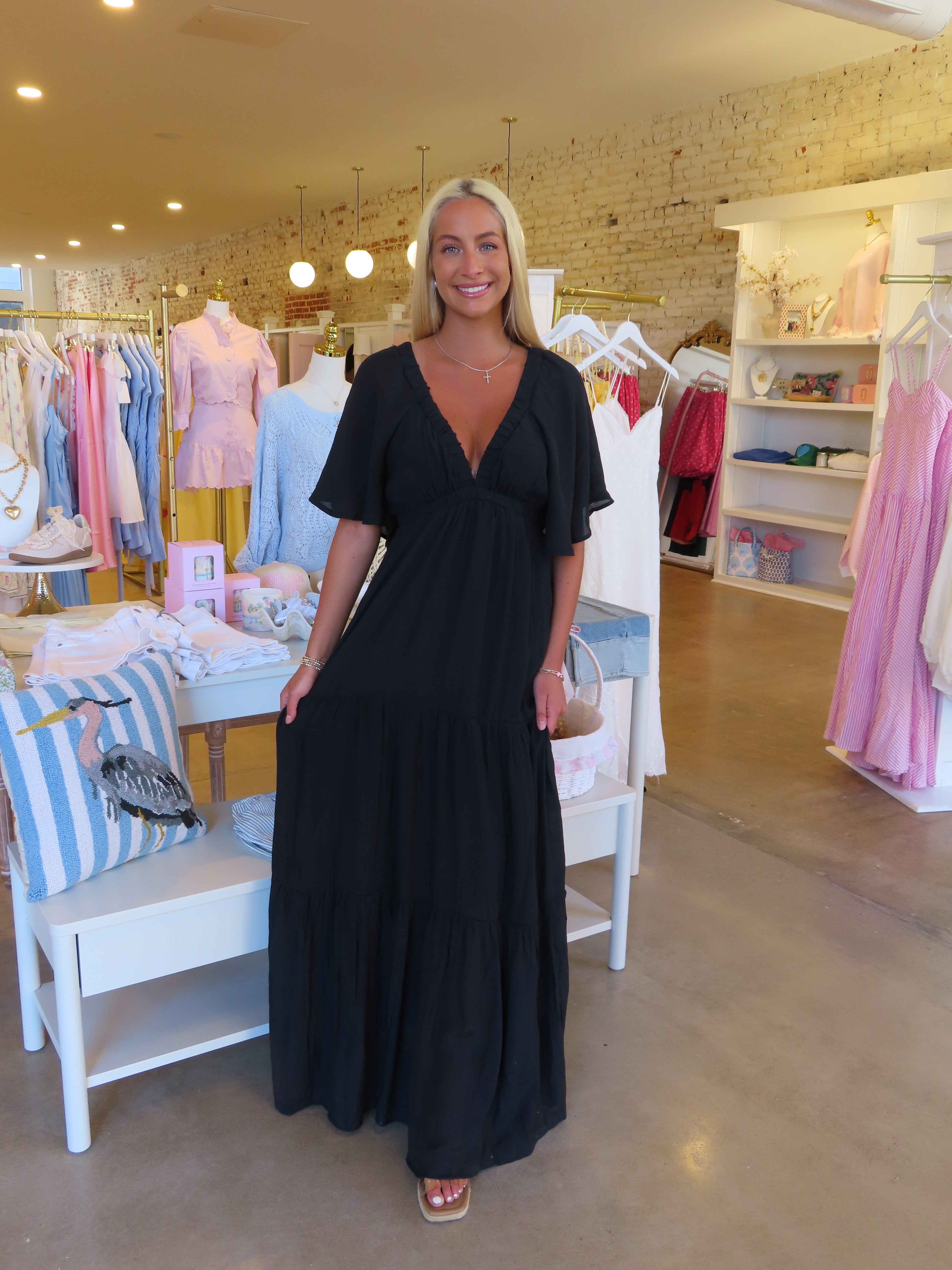 Ocean Avenue Maxi Dress - Black
