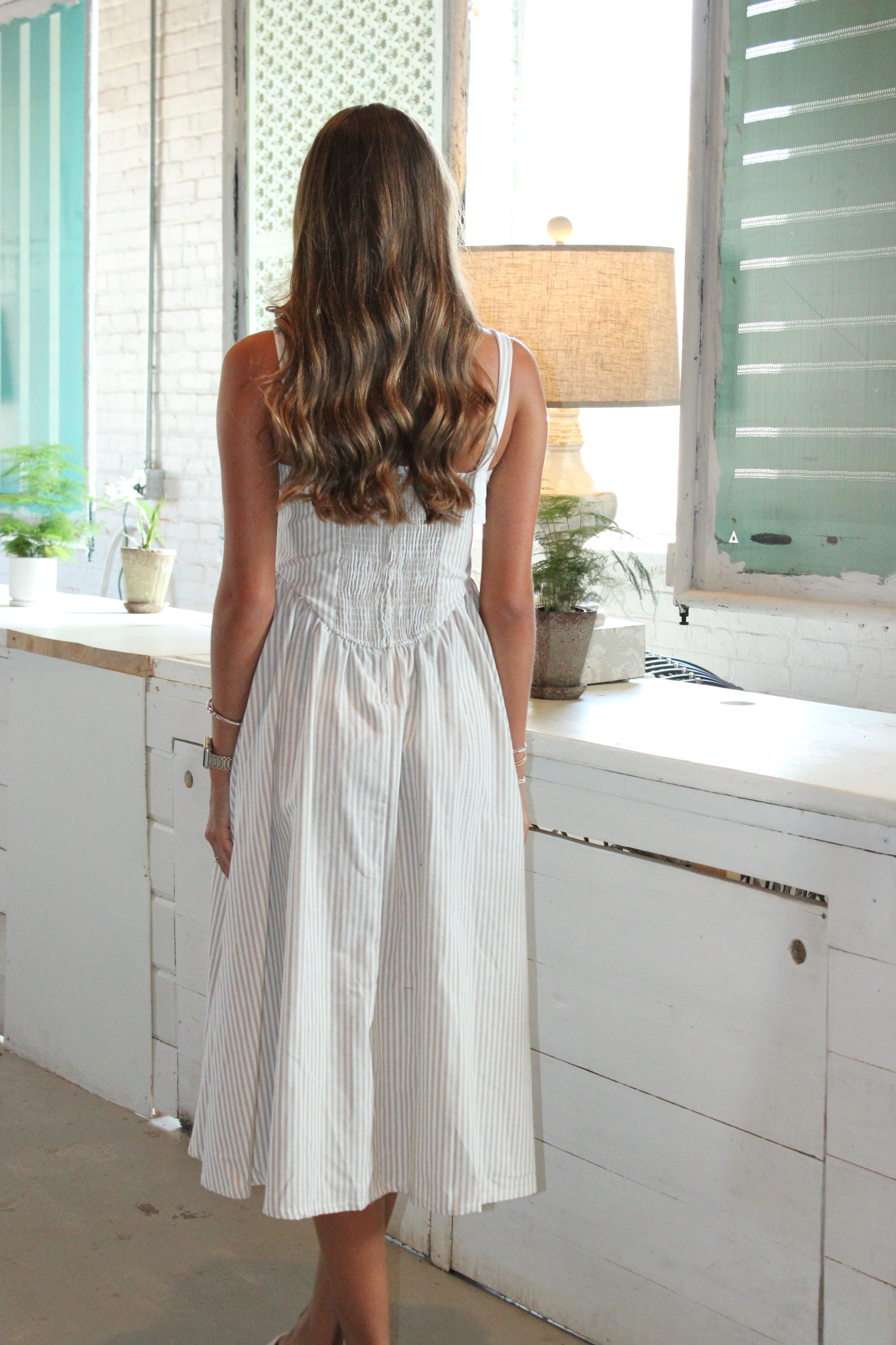 Verona Midi Dress - Beige