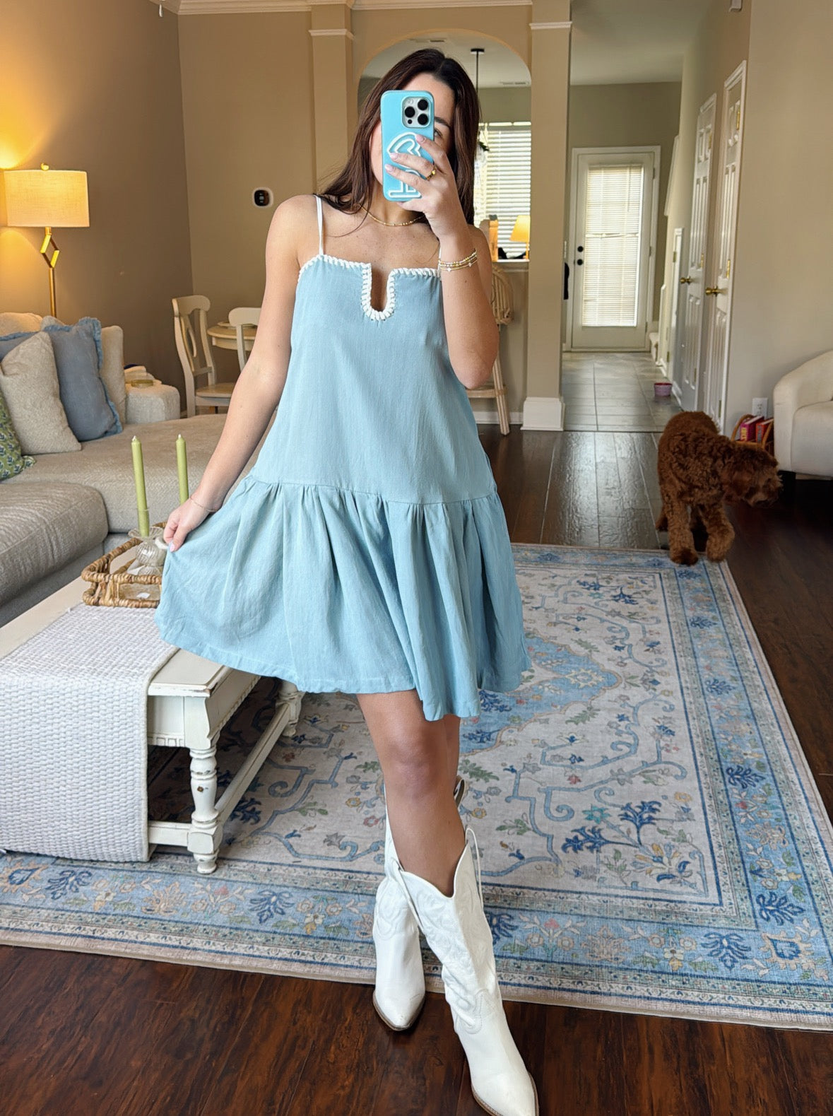 Someone New Dress - Light Denim