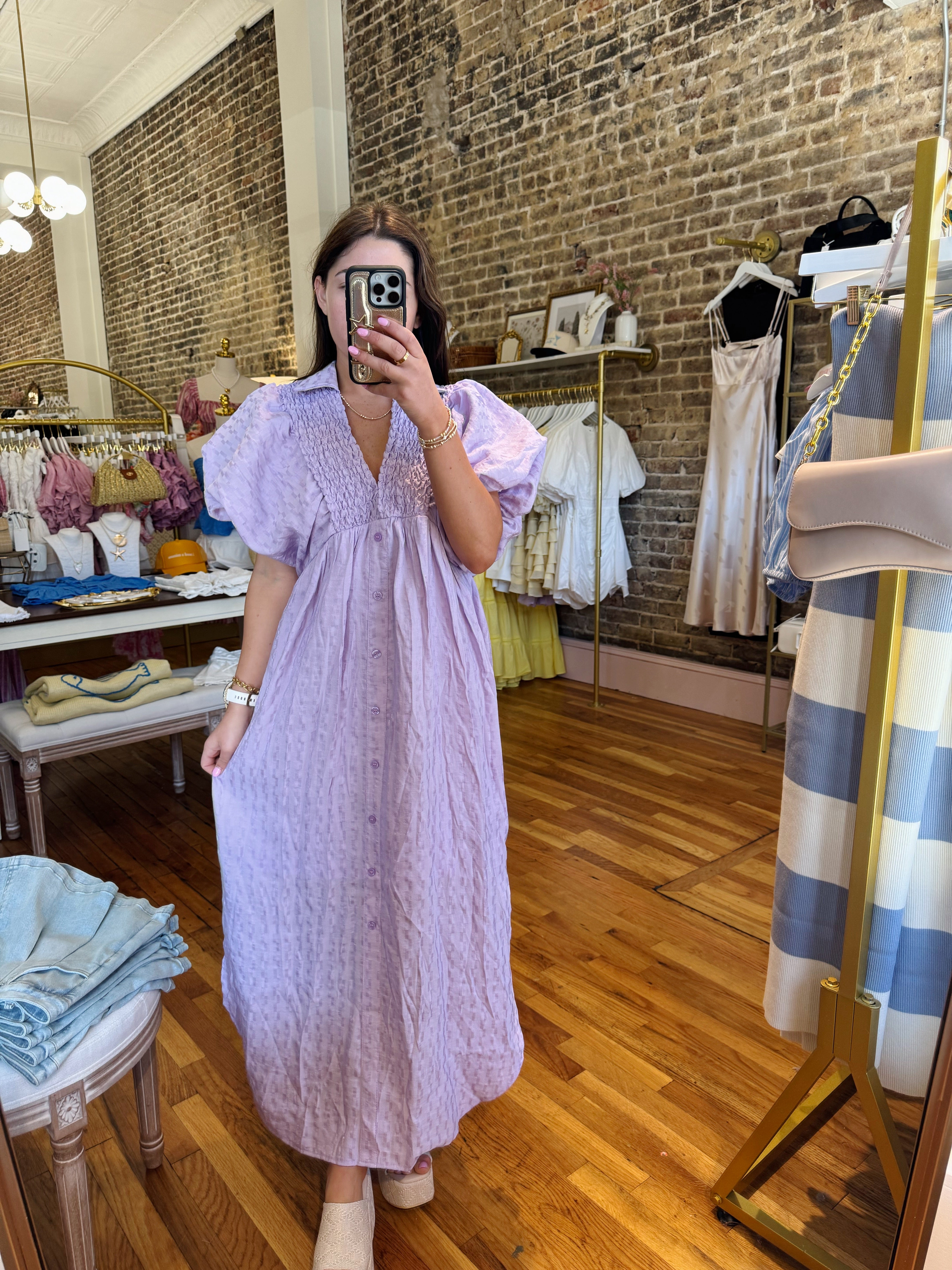 Places To Be Midi Dress - Lavender