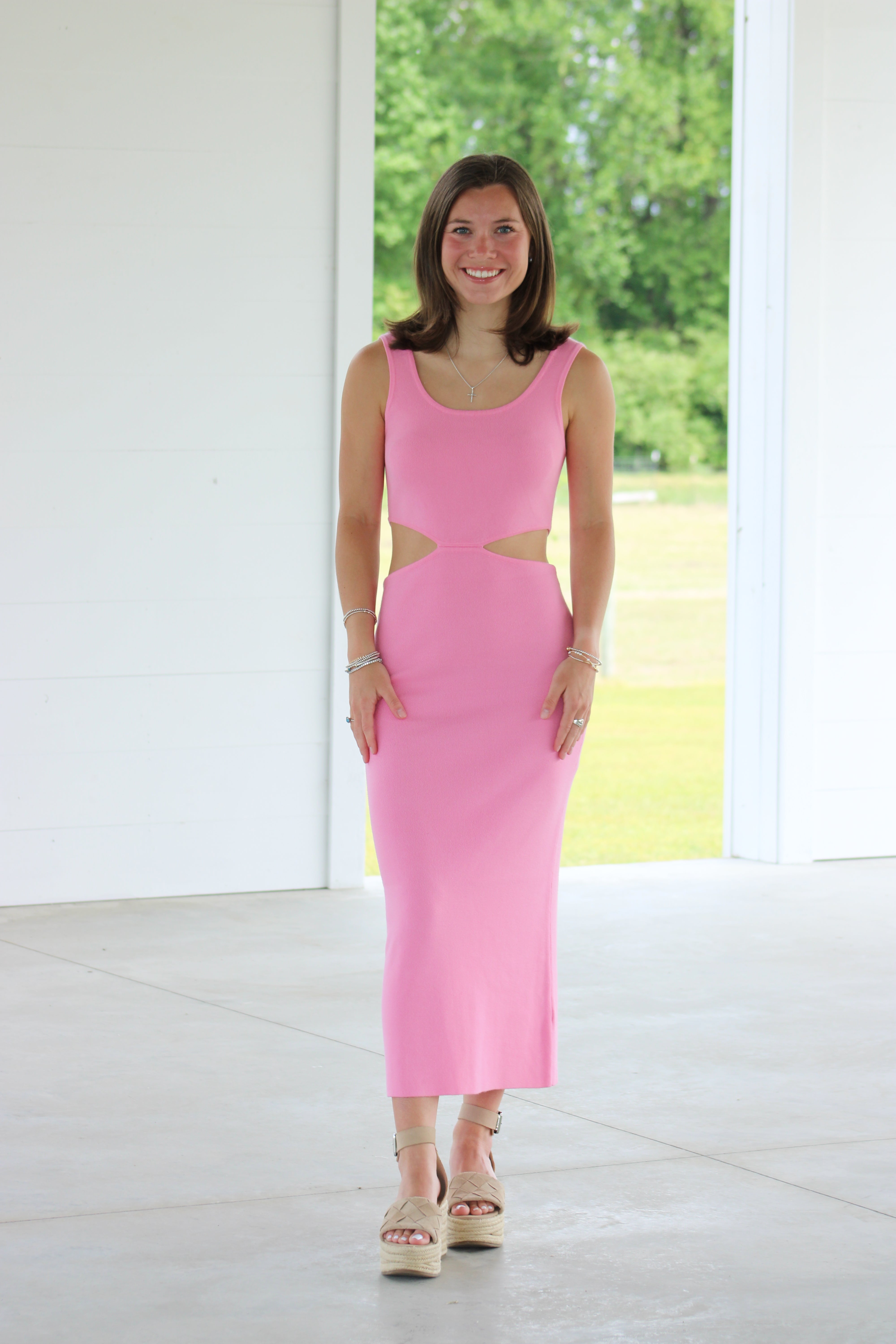Before I Go Midi Dress - Pink