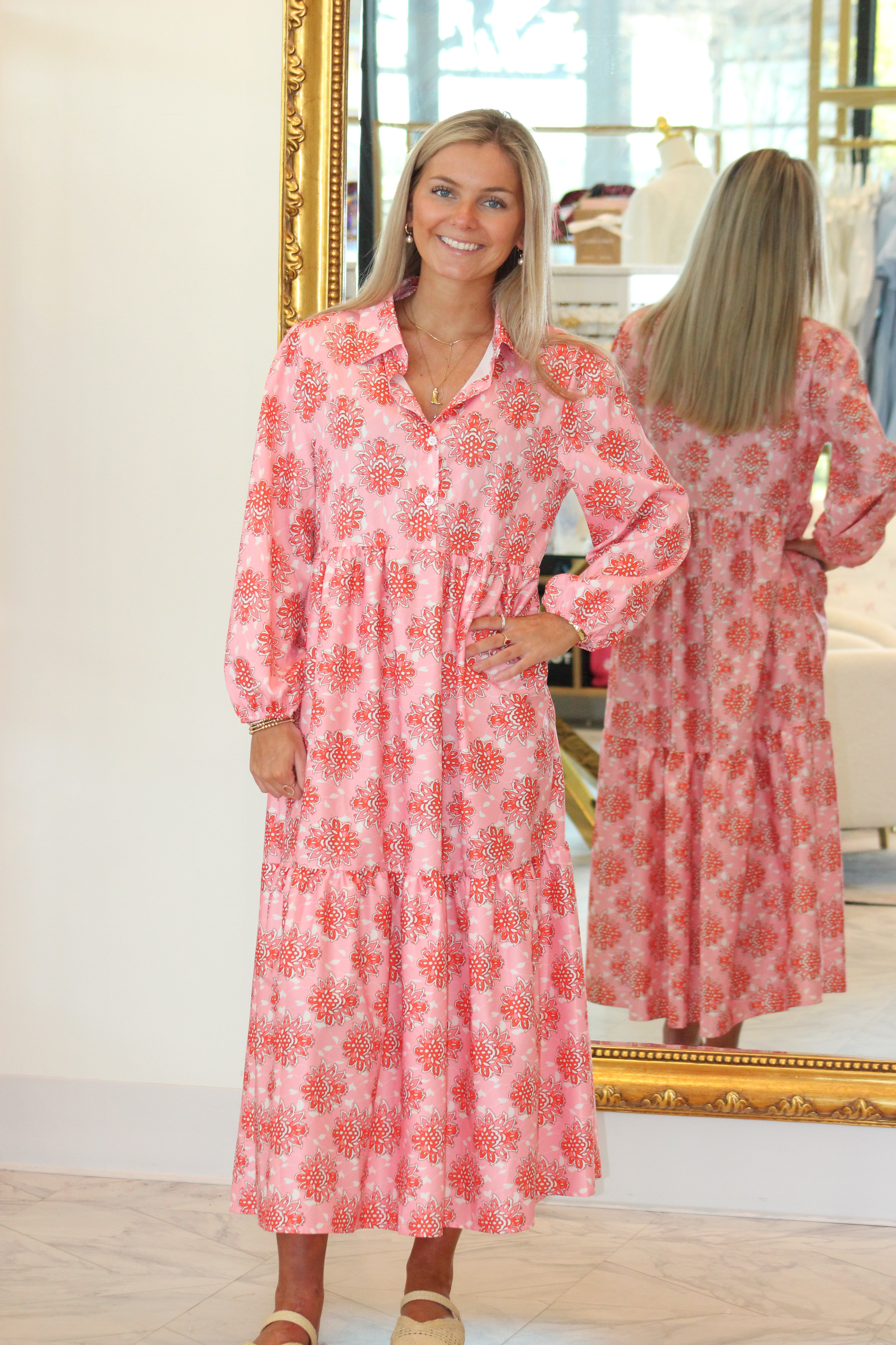 Sydney Maxi Dress - Pink Floral