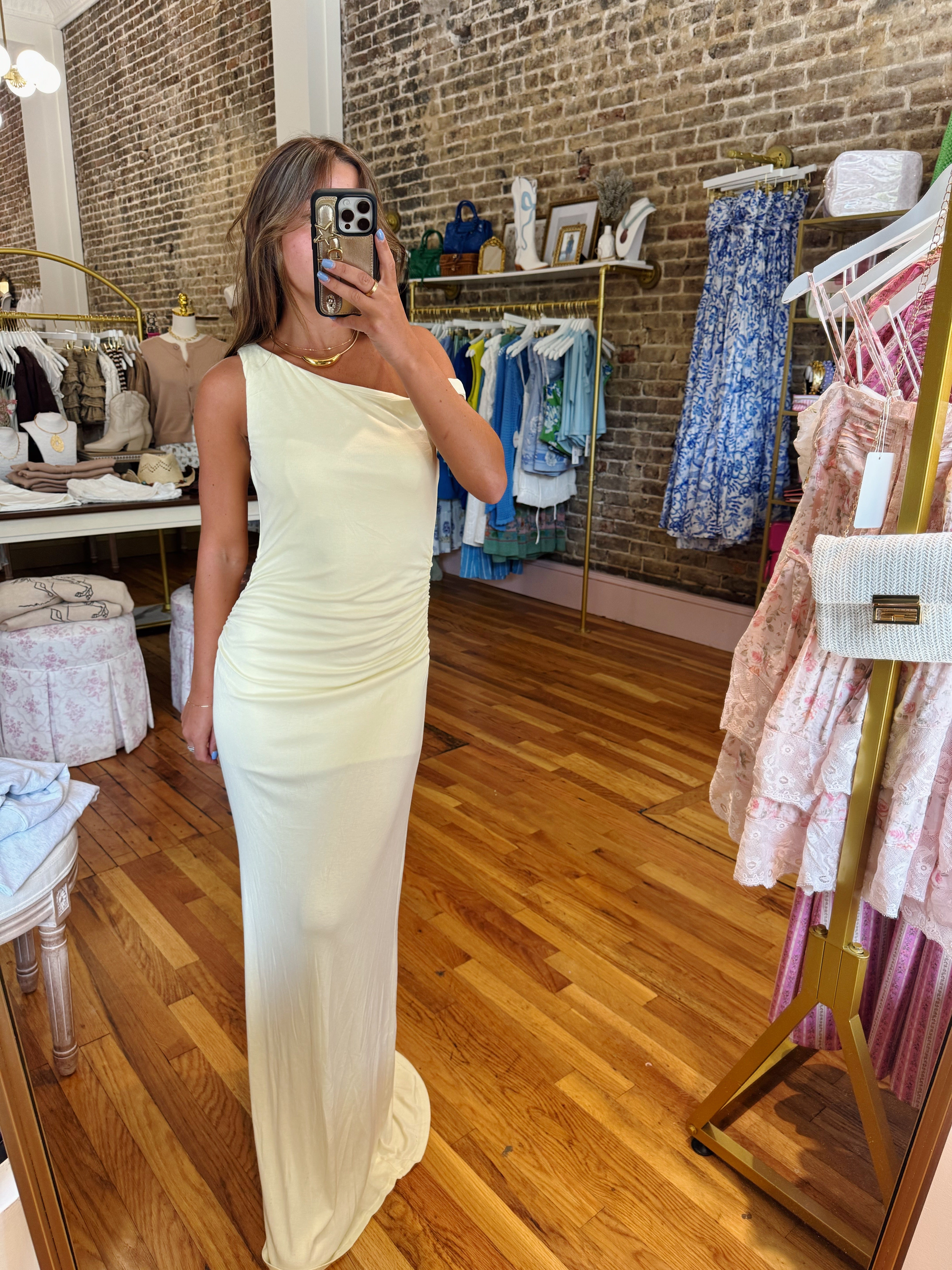 Butter Me Up Maxi Dress - Light Yellow