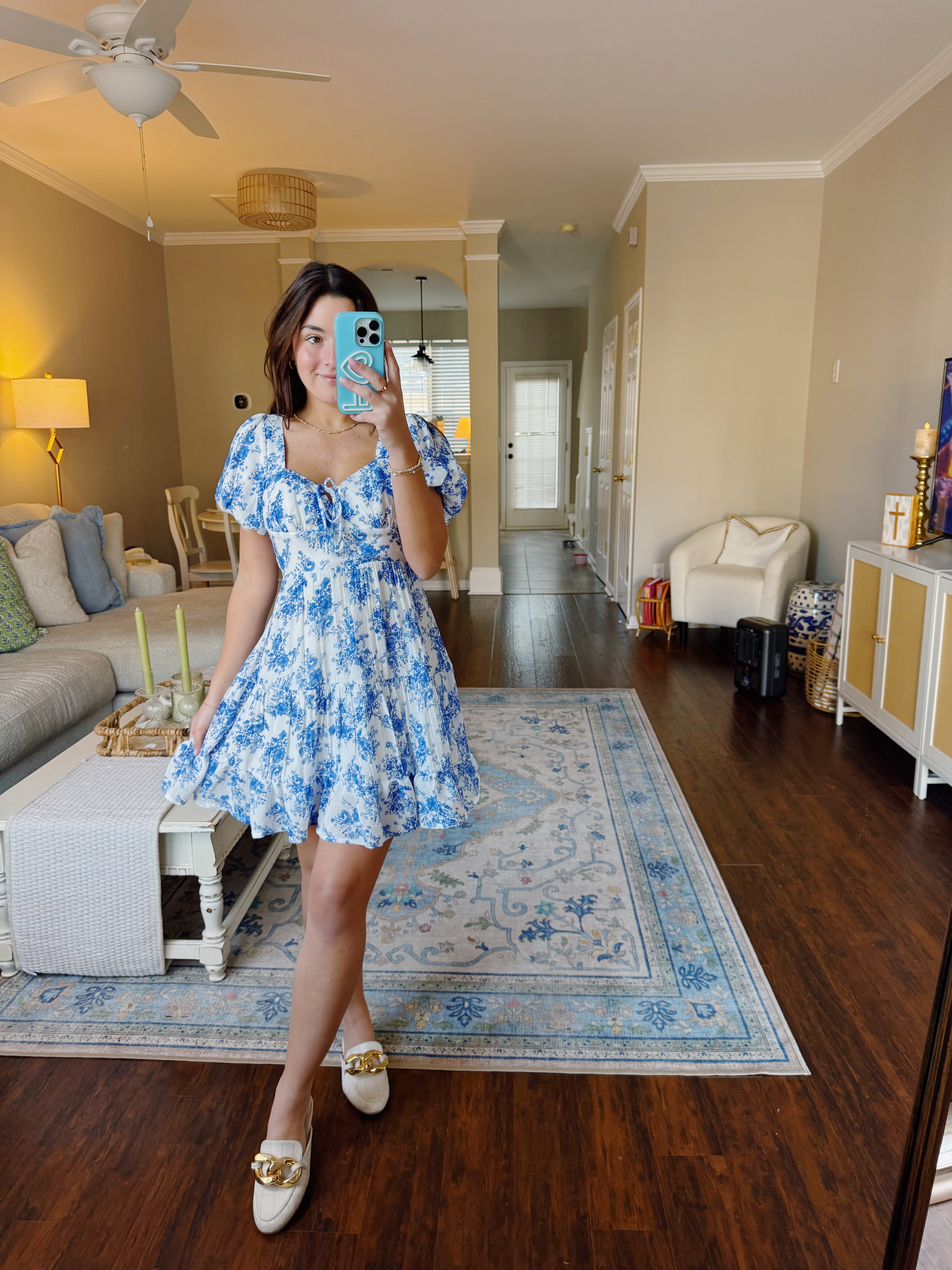 Sadie Dress - Blue Floral